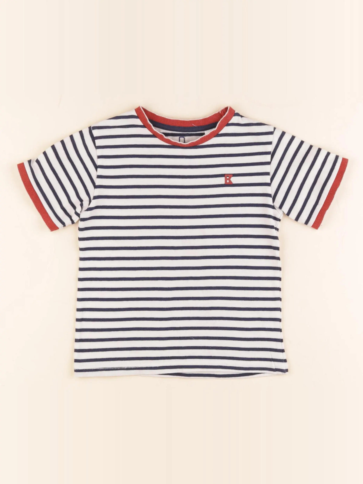 Okaidi - tee-shirt blanc, bleu - 3 ans