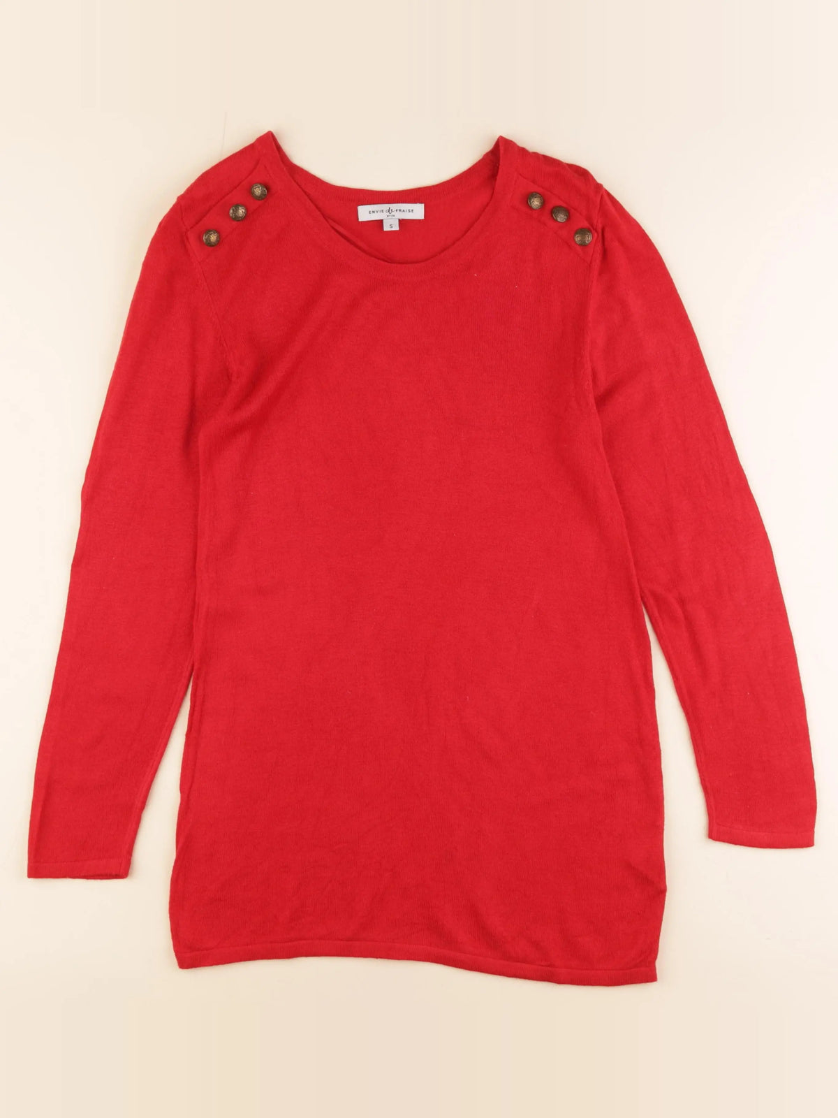 Envie de fraise - pull grossesse rouge - 34 à 36
