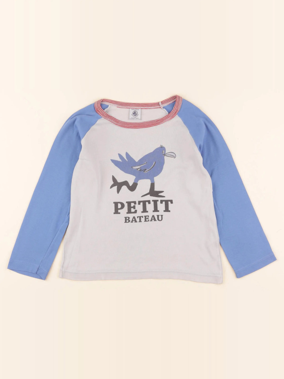 Tee-shirt bleu, gris