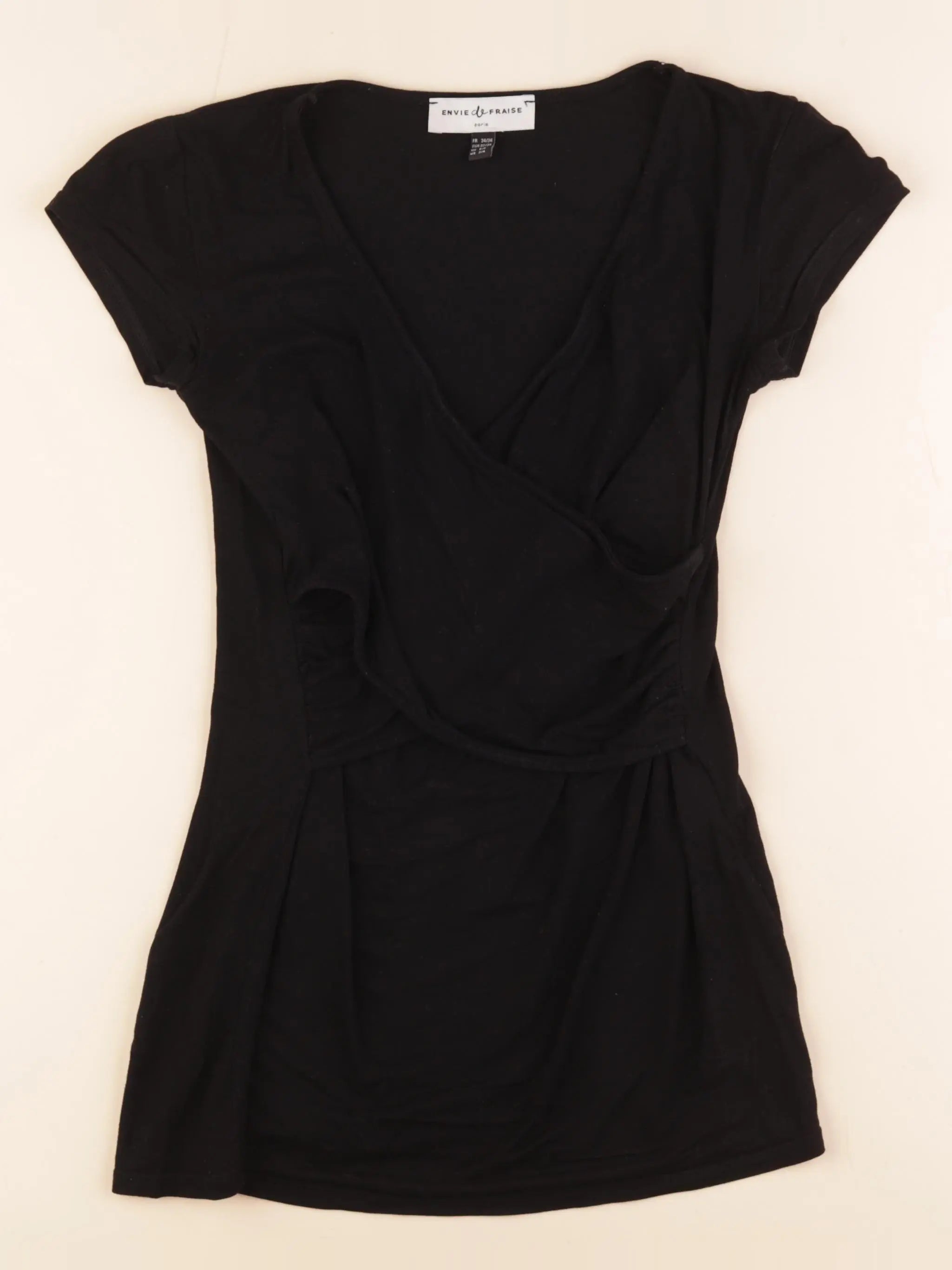 Envie de fraise - tee-shirt allaitement noir - 34 à 36