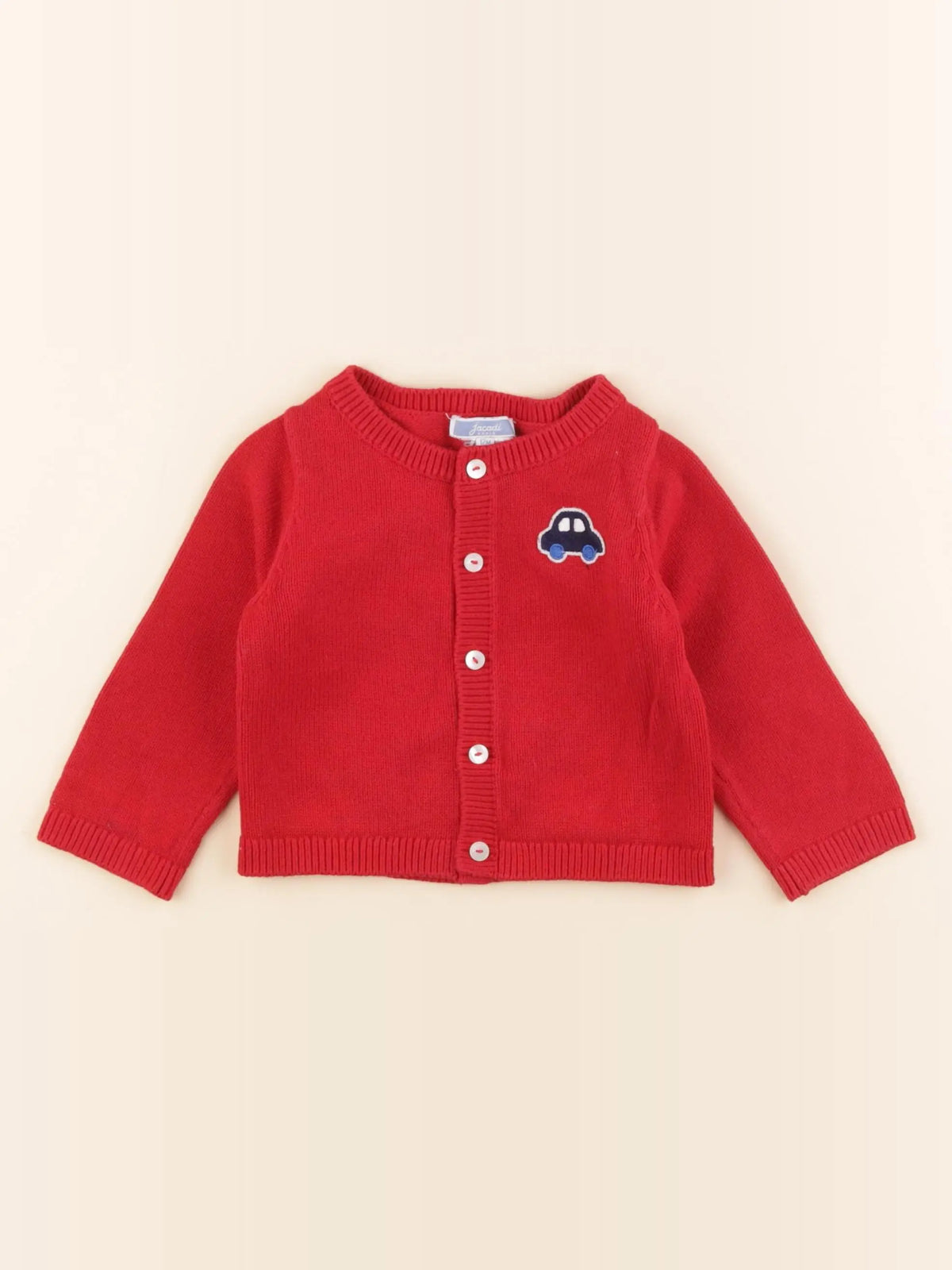 Jacadi - gilet rouge - 12 mois
