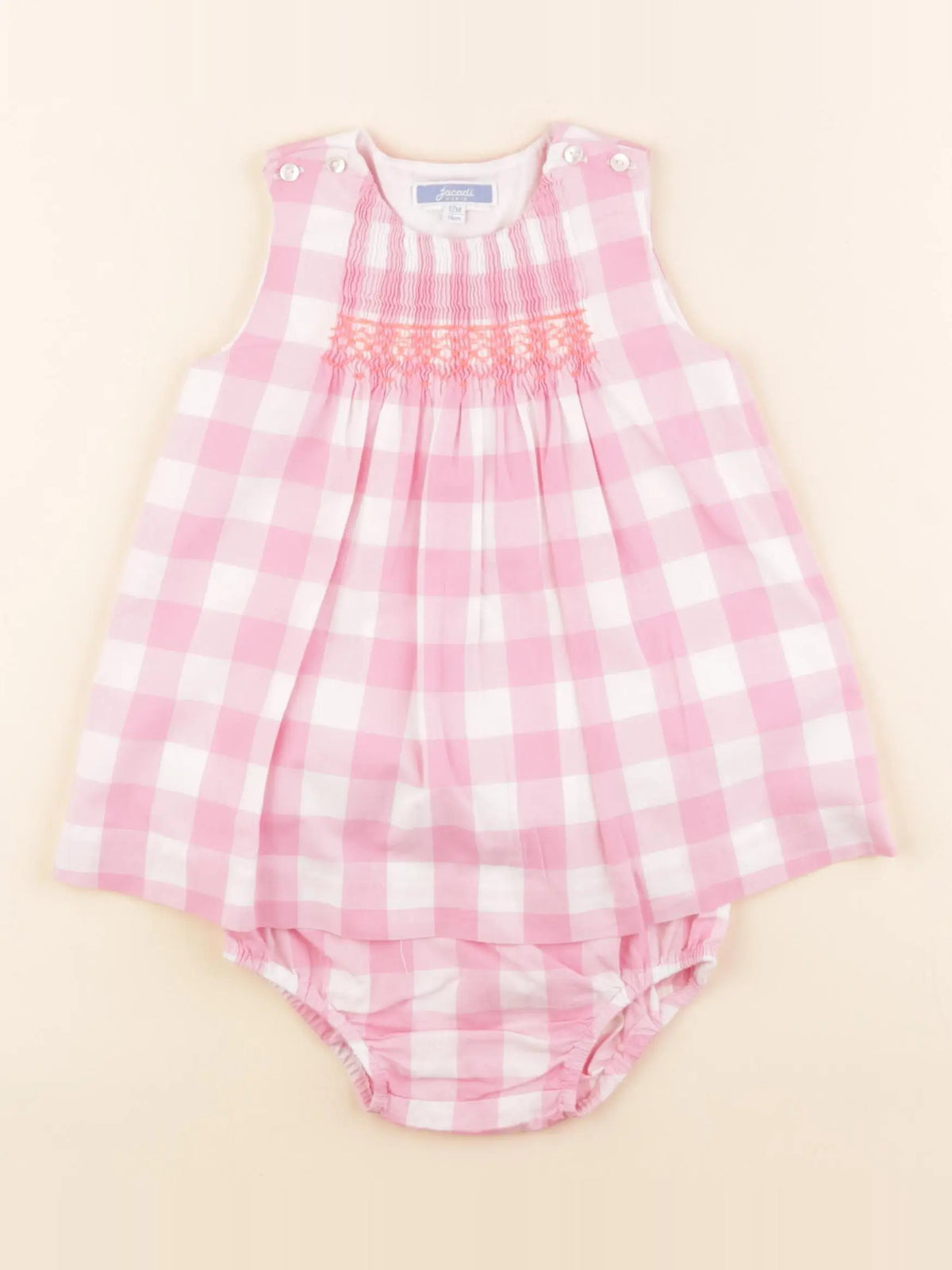 Jacadi - robe rose - 12 mois