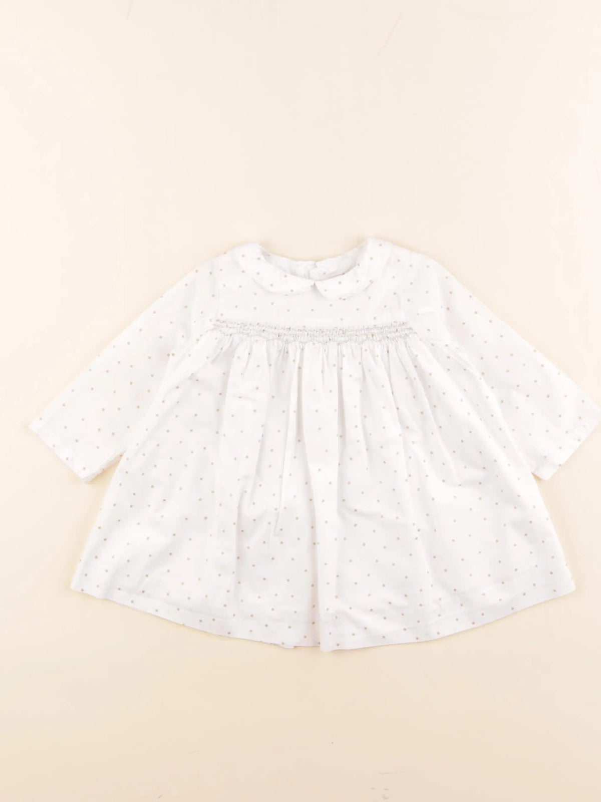 Jacadi - robe blanc, or - 6 mois