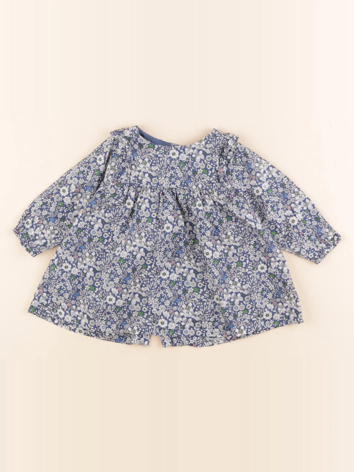 Jacadi - robe liberty bleu - 6 mois