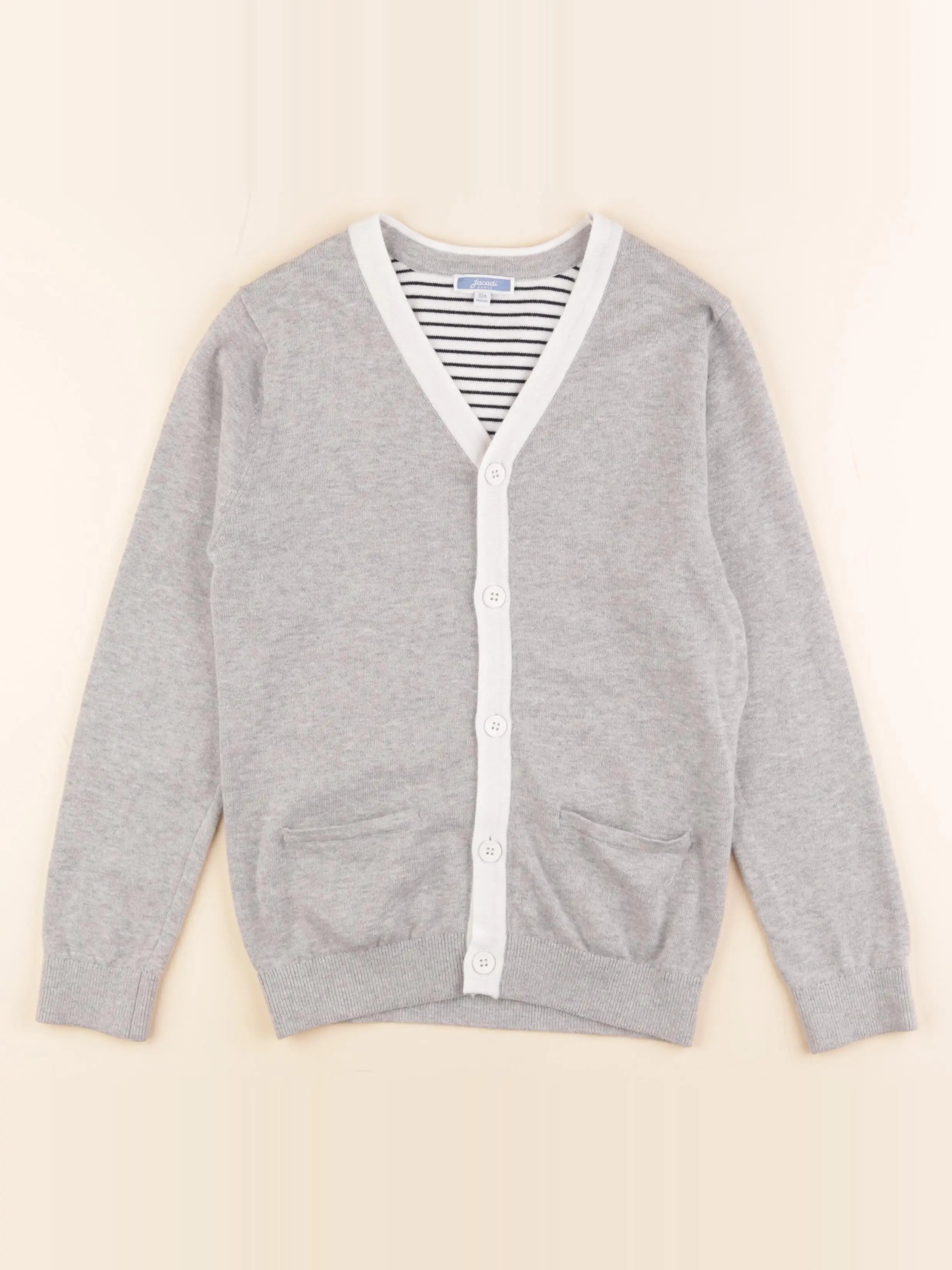 Jacadi - gilet gris - 10 ans