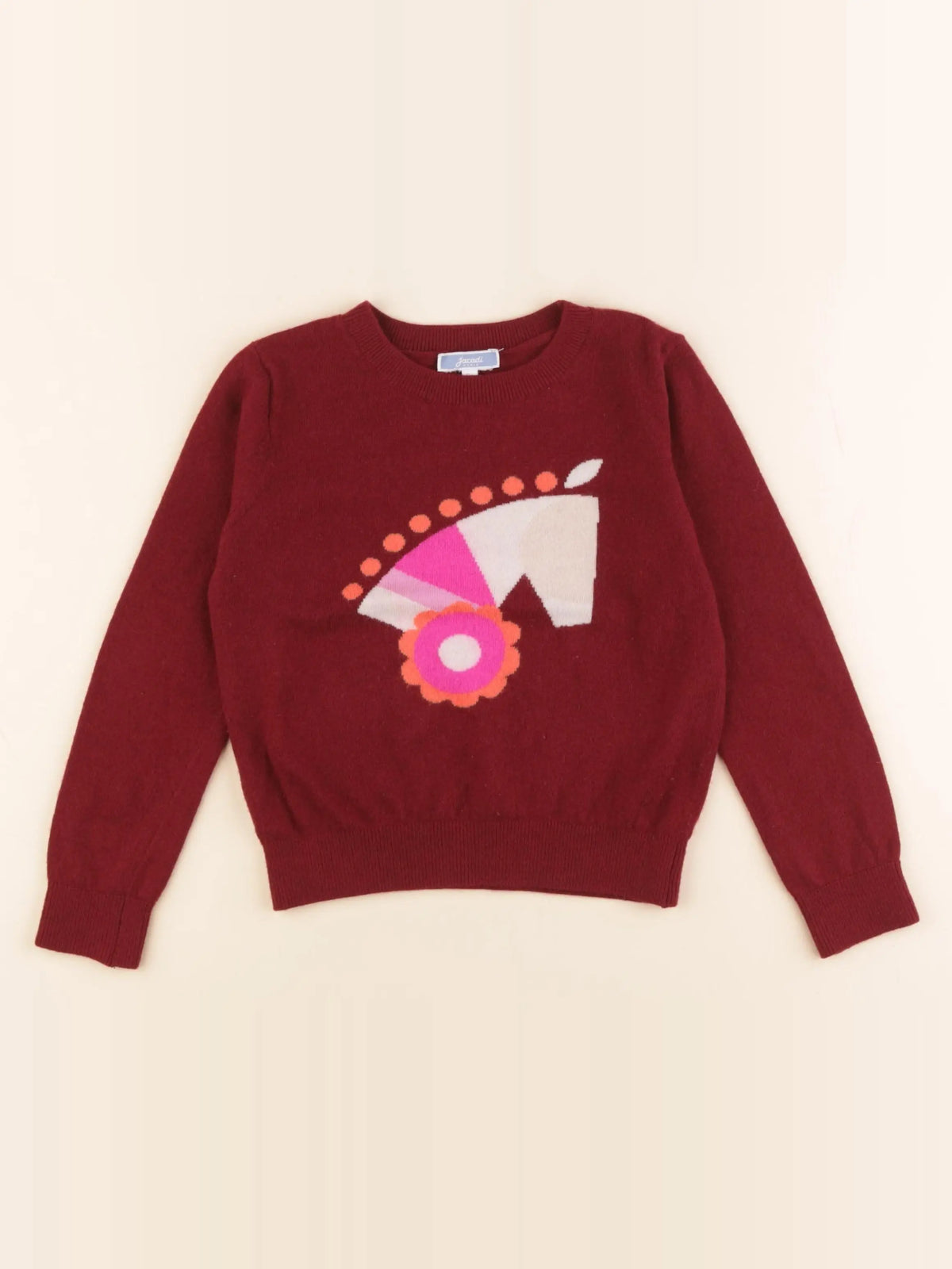 Jacadi - pull rouge - 6 ans