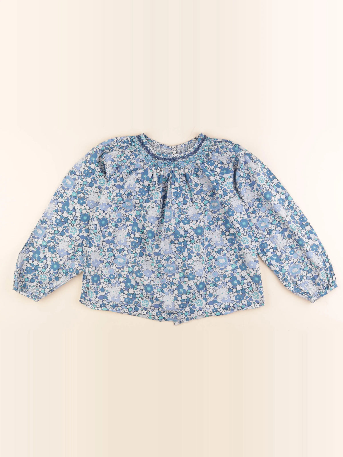 Jacadi - blouse liberty bleu - 10 ans
