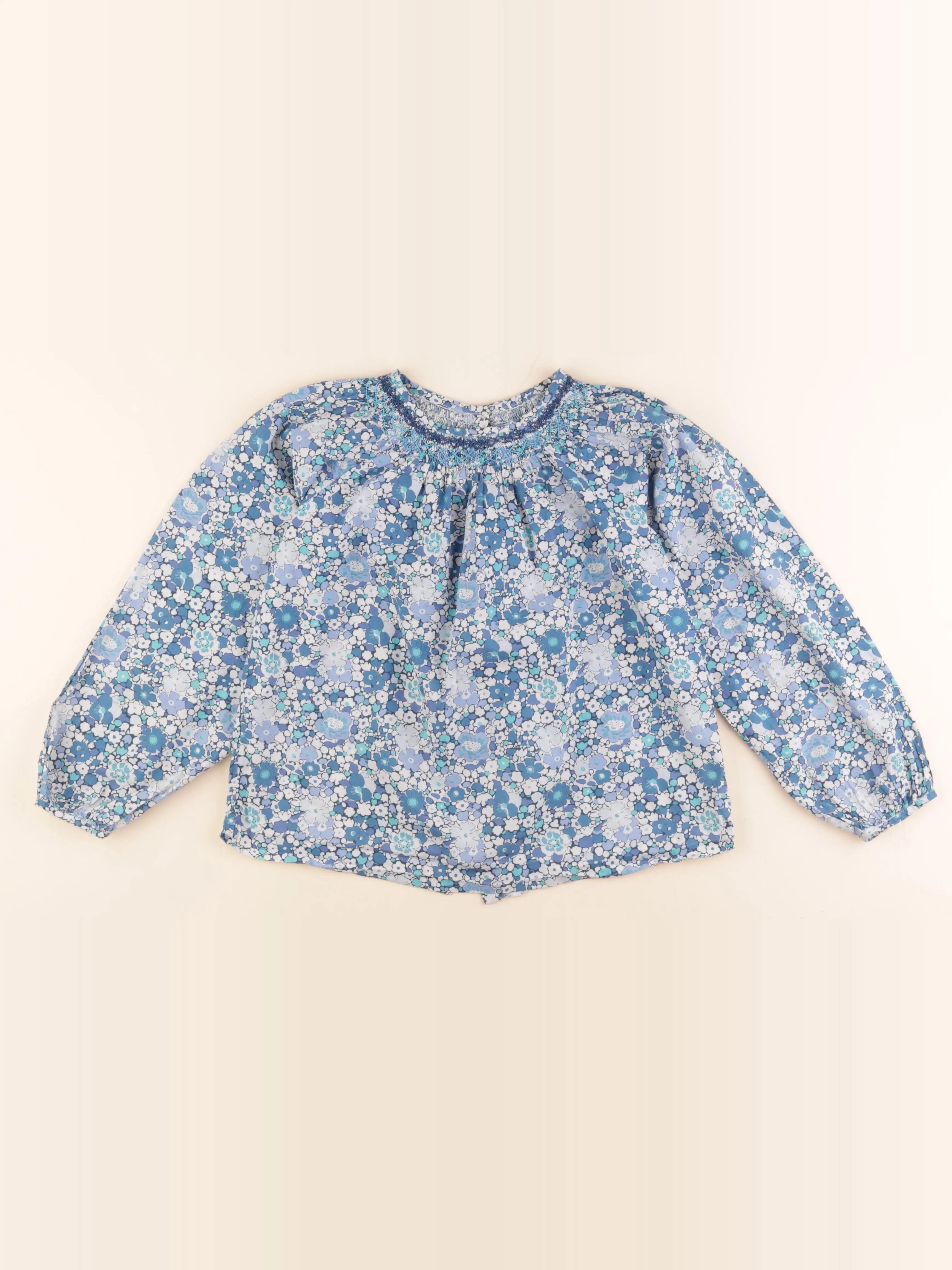 Jacadi - blouse liberty bleu - 10 ans