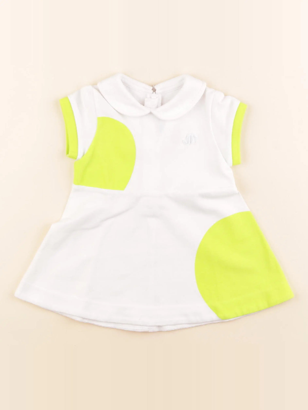 Jacadi - robe blanc, vert - 18 mois