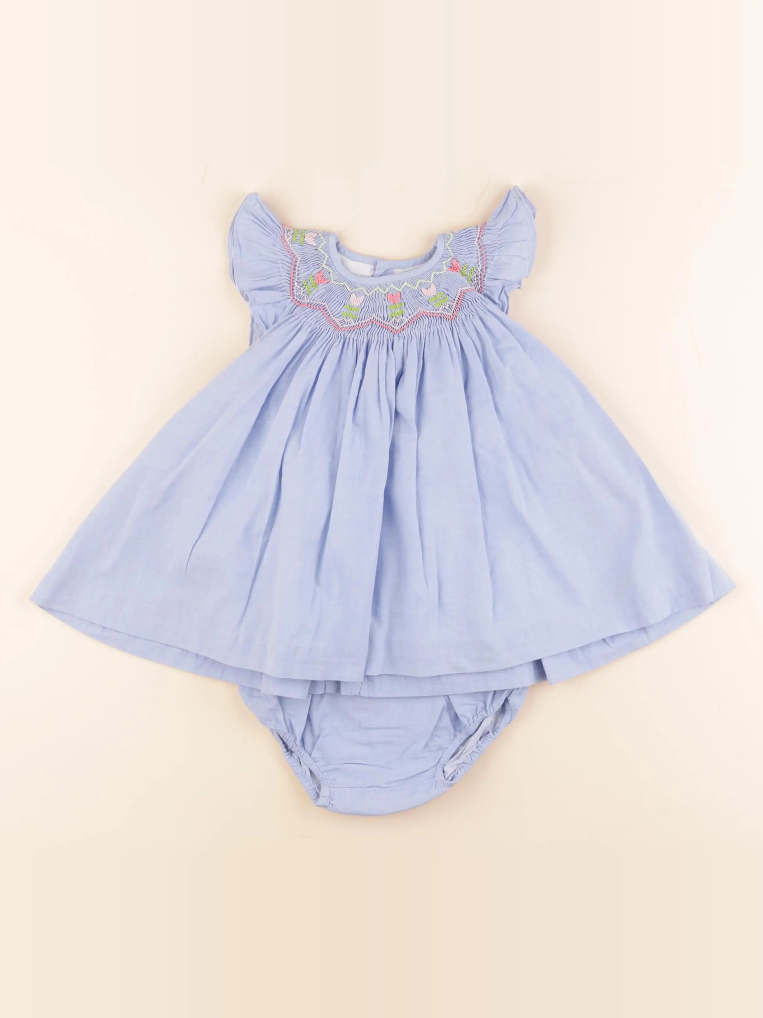 Jacadi - robe bleu - 12 mois