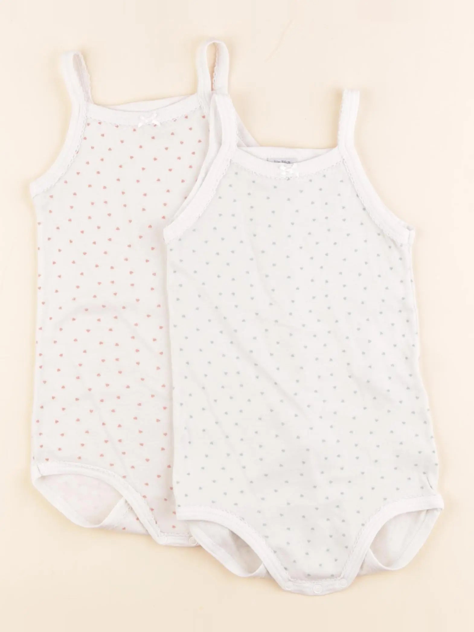 Petit Bateau - lot de 2 bodies en coton vert, rose - 24 mois