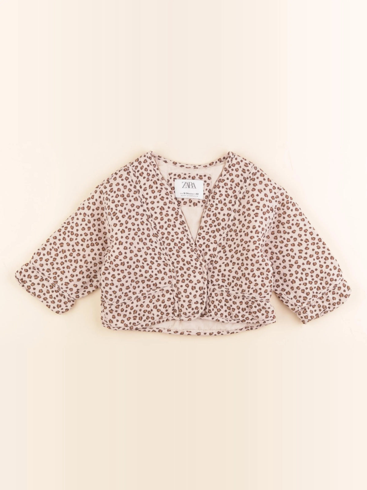 Zara - veste doublé beige - 18/24 mois