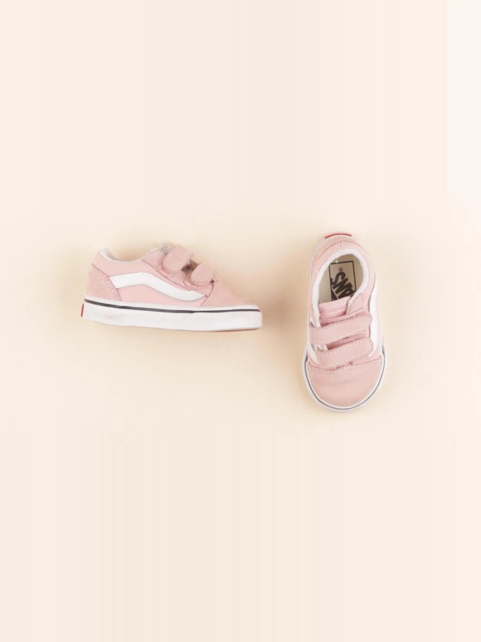 Vans - tennis à scratch/ lacets rose - pointure 21