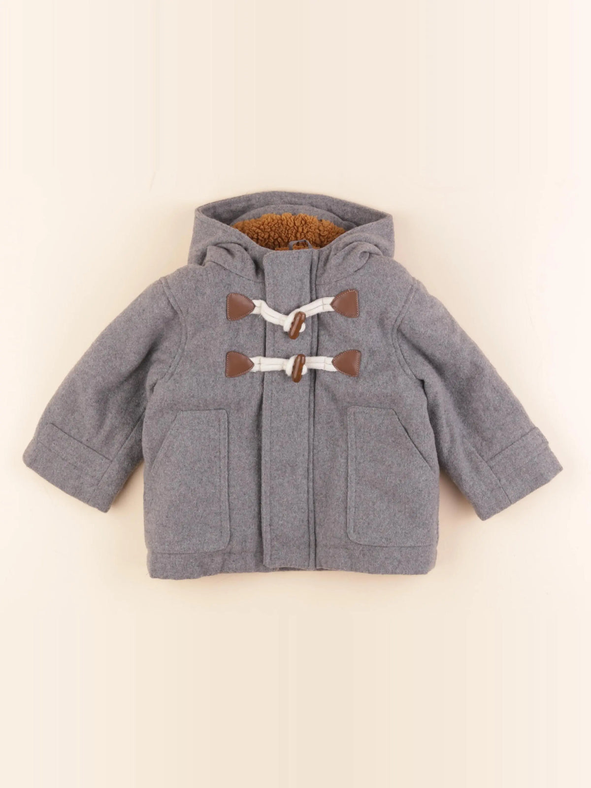 Vertbaudet - manteau gris - 12 mois