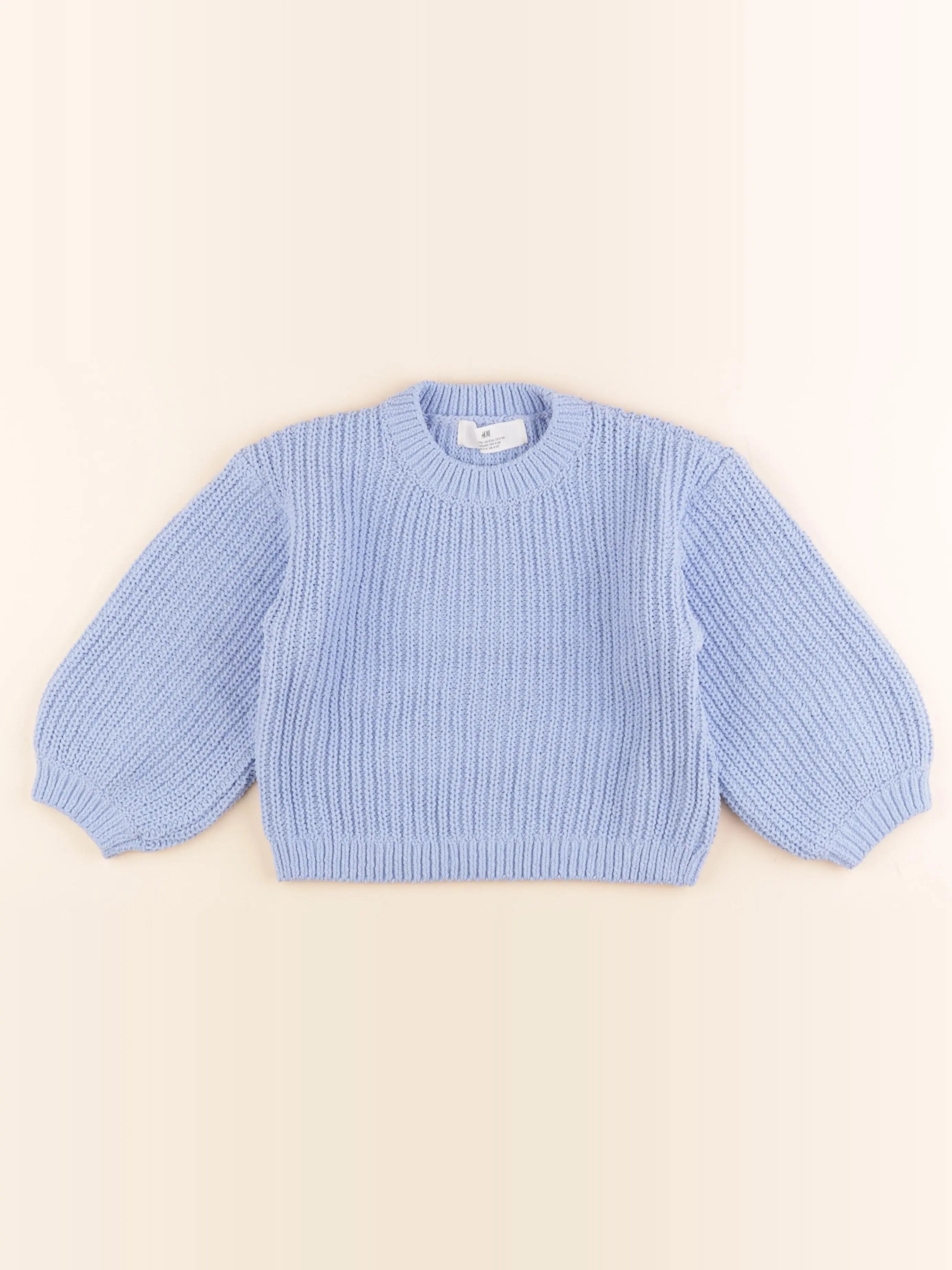 H&M - pull bleu - 4/6 ans