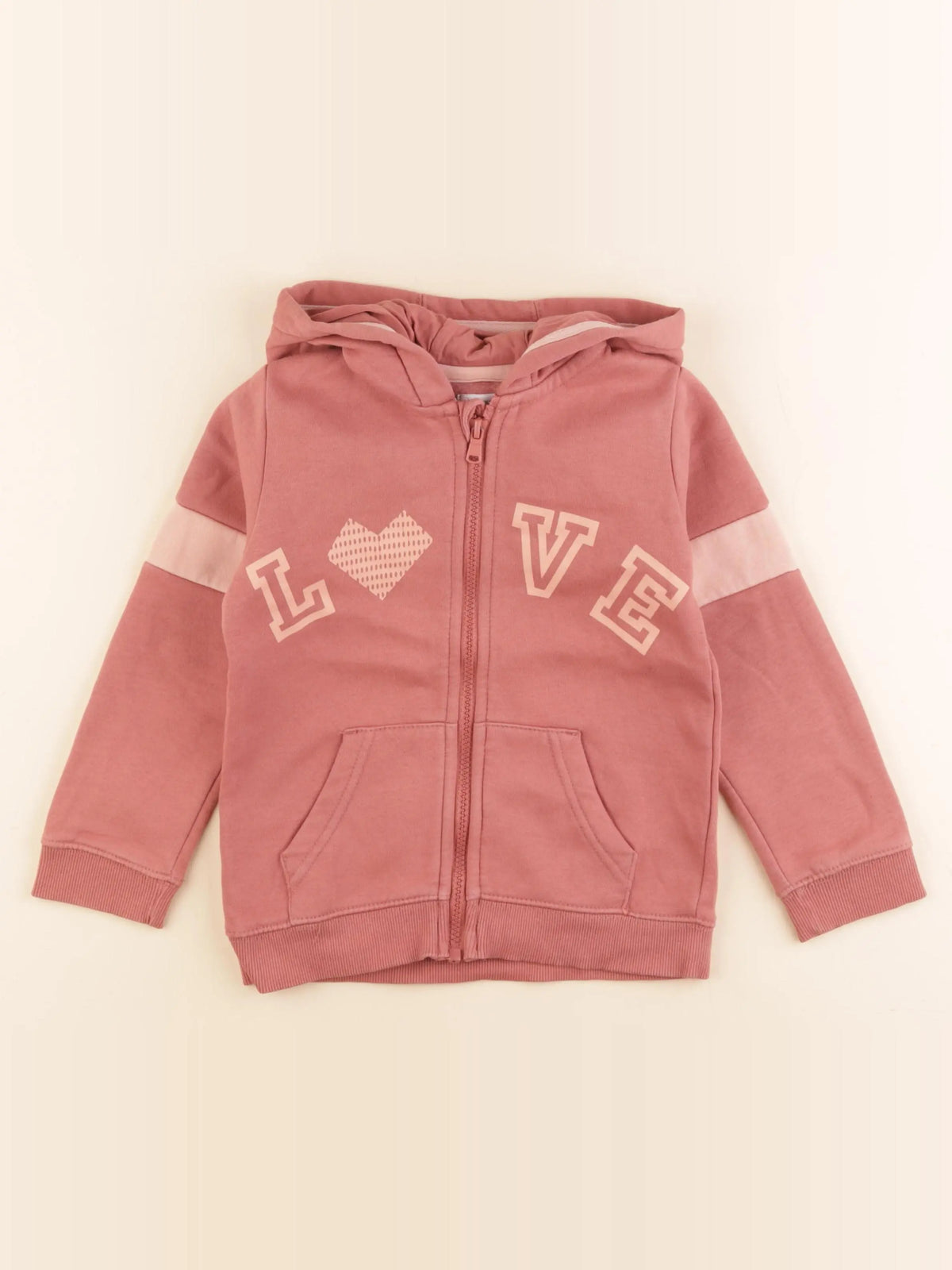Vertbaudet - sweat rose - 6 ans