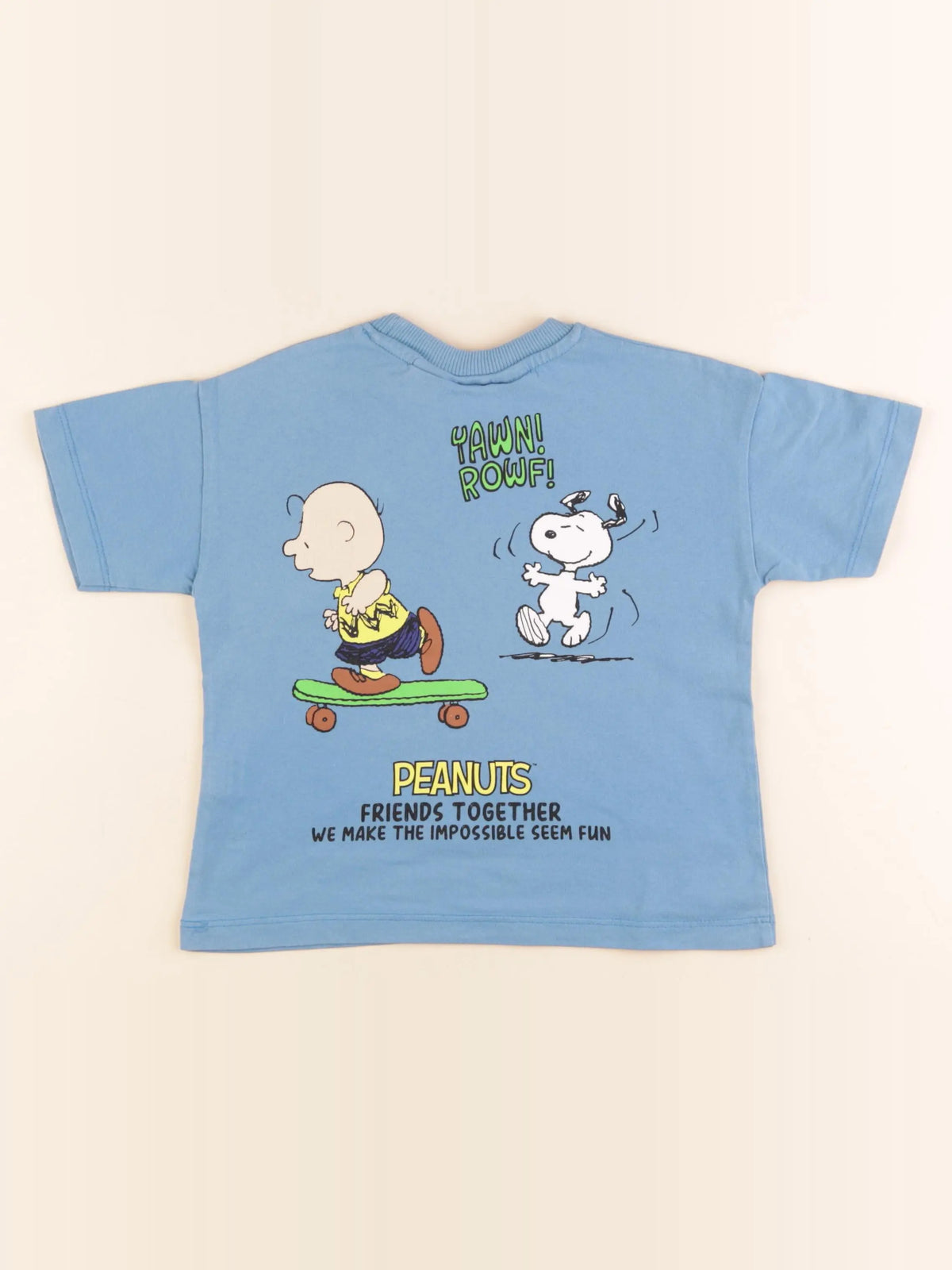 Zara - tee-shirt imprimé au dos bleu - 3 ans