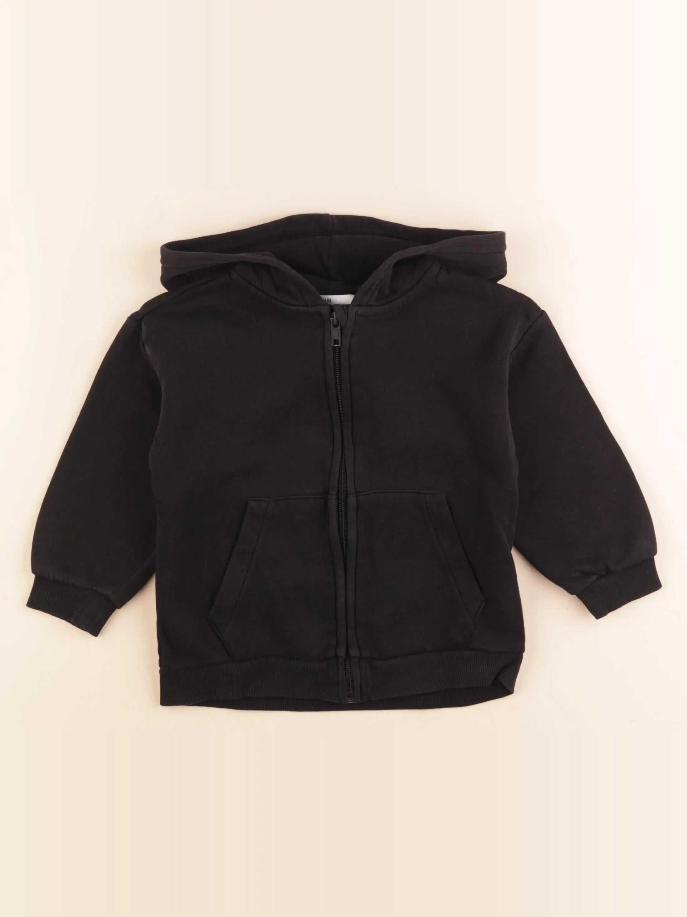 H&M - sweat noir - 2/4 ans