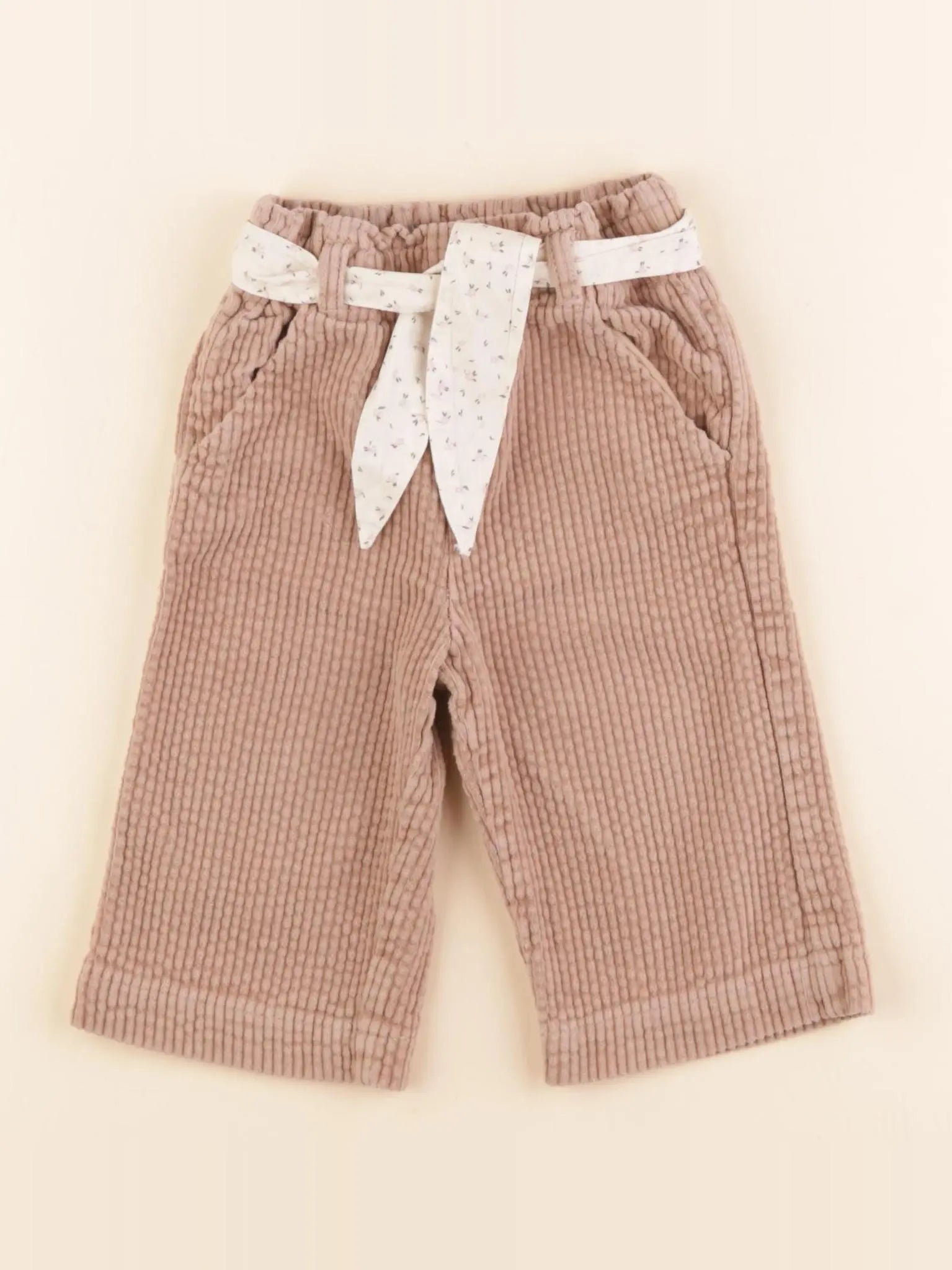 Vertbaudet - pantalon marron - 9 mois