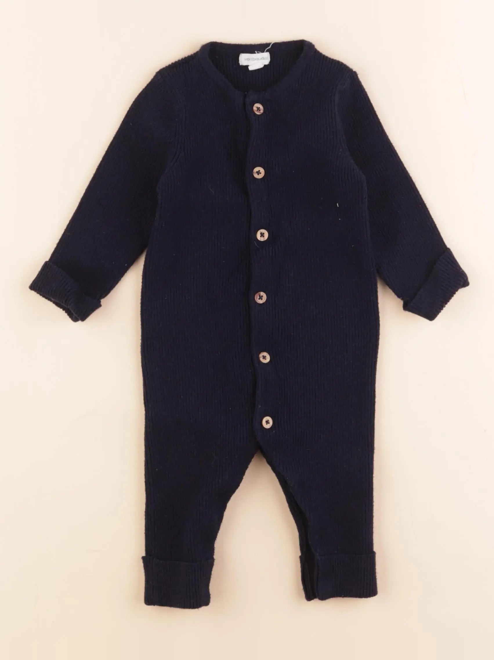 Vertbaudet - combinaison bleu - 9 mois