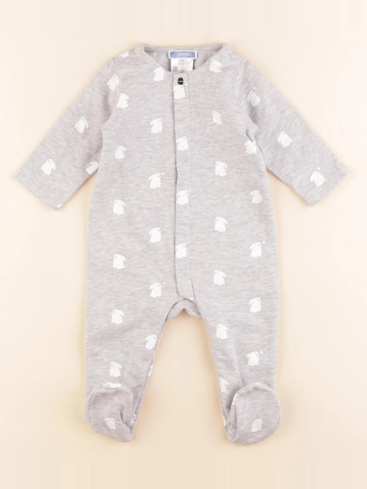 Jacadi - pyjama coton gris - 6 mois