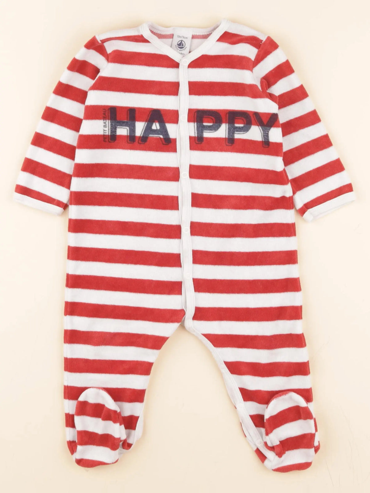 Pyjama velours rouge, blanc