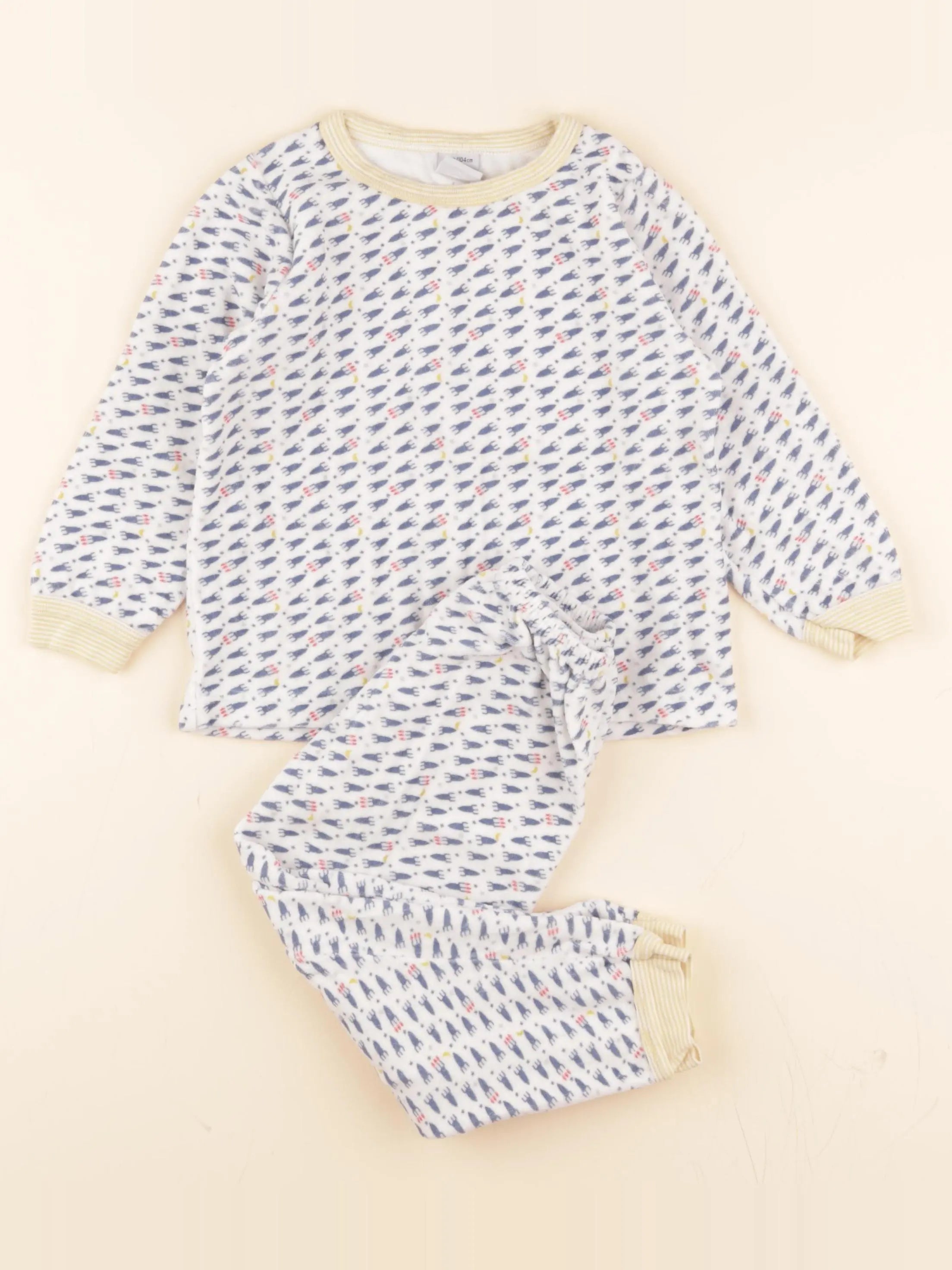 Pyjama velours blanc