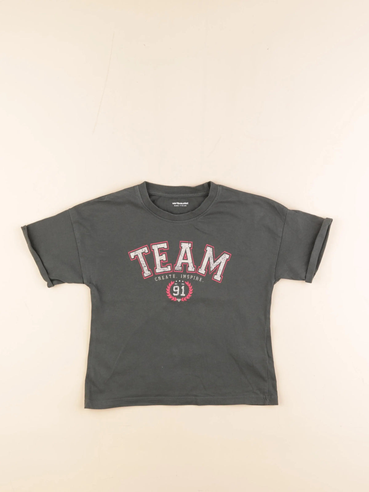 Vertbaudet - tee-shirt vert - 6 ans