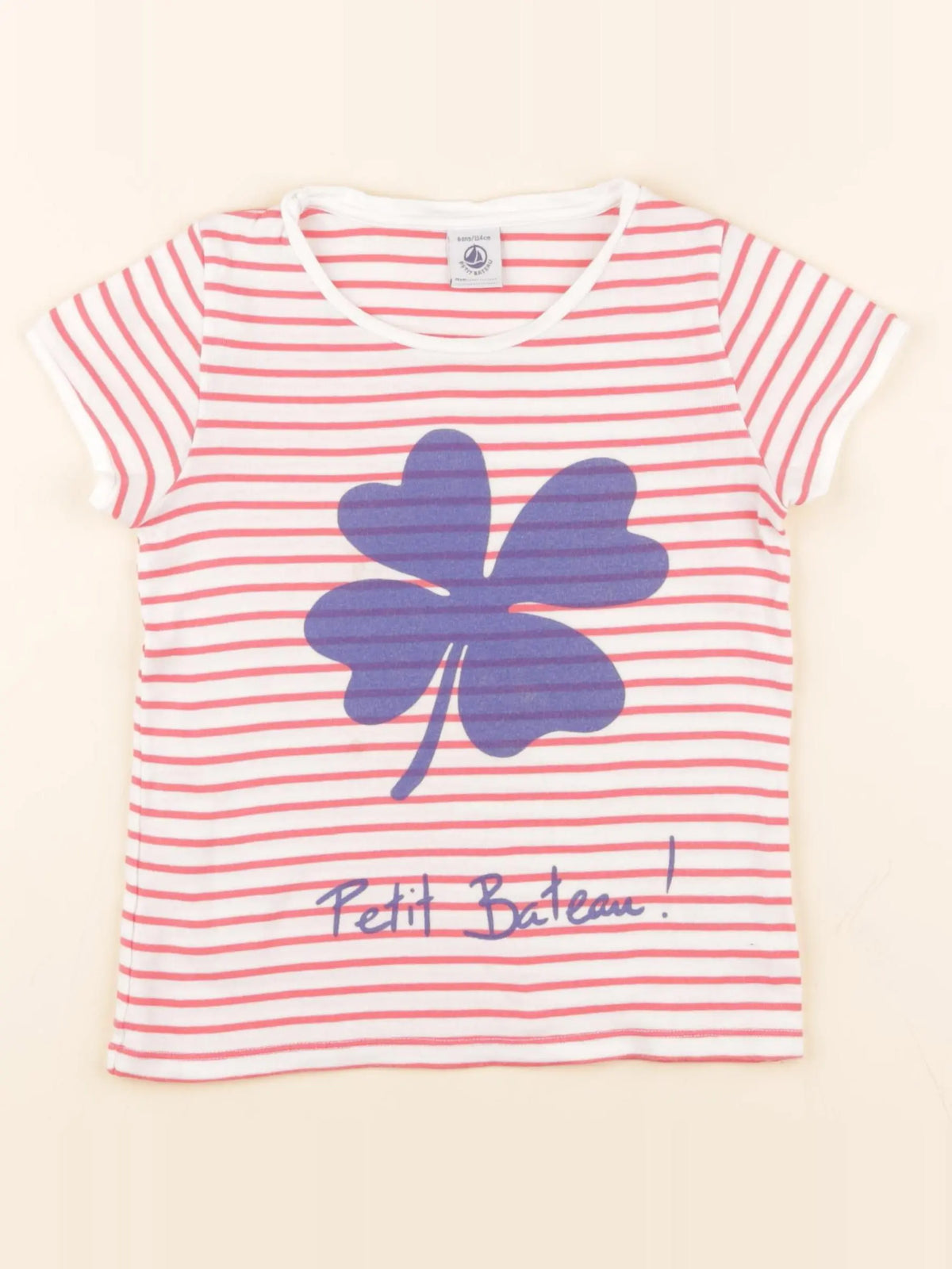 Tee-shirt blanc, rose