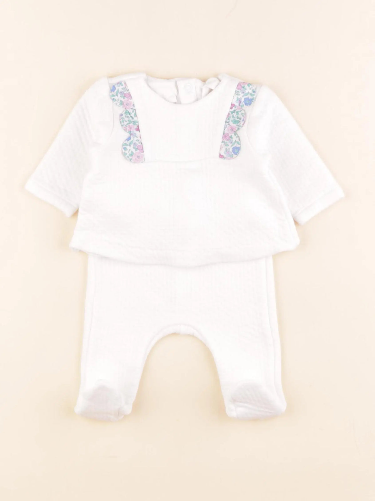 Jacadi - ensemble liberty blanc - 1 mois