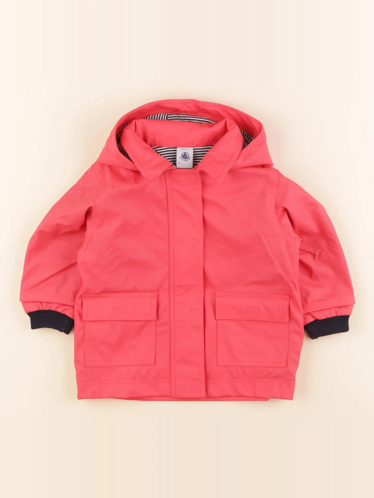 Petit Bateau - imperméable rose - 12 mois