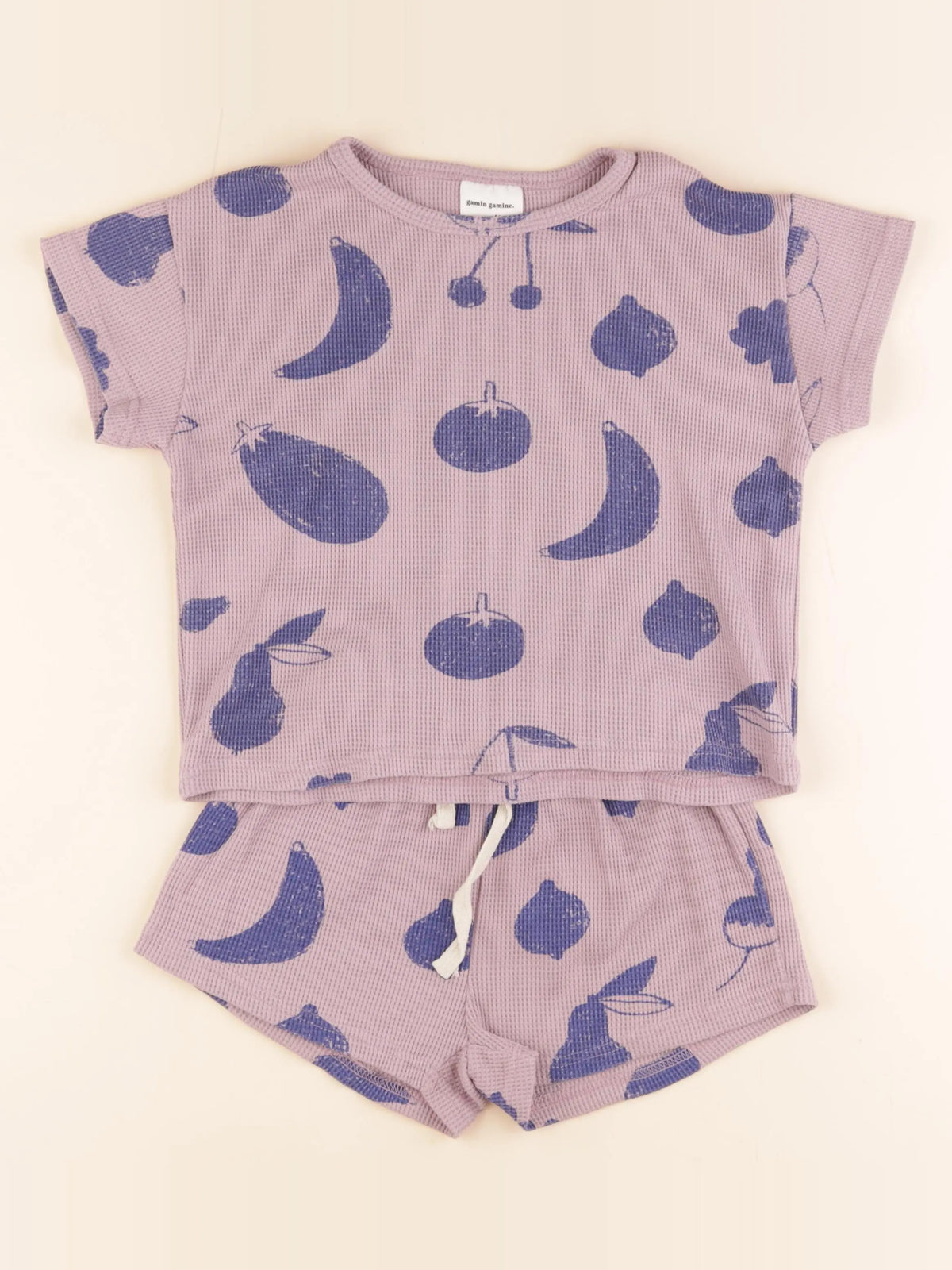 Gamin gamine - ensemble violet - 4 ans