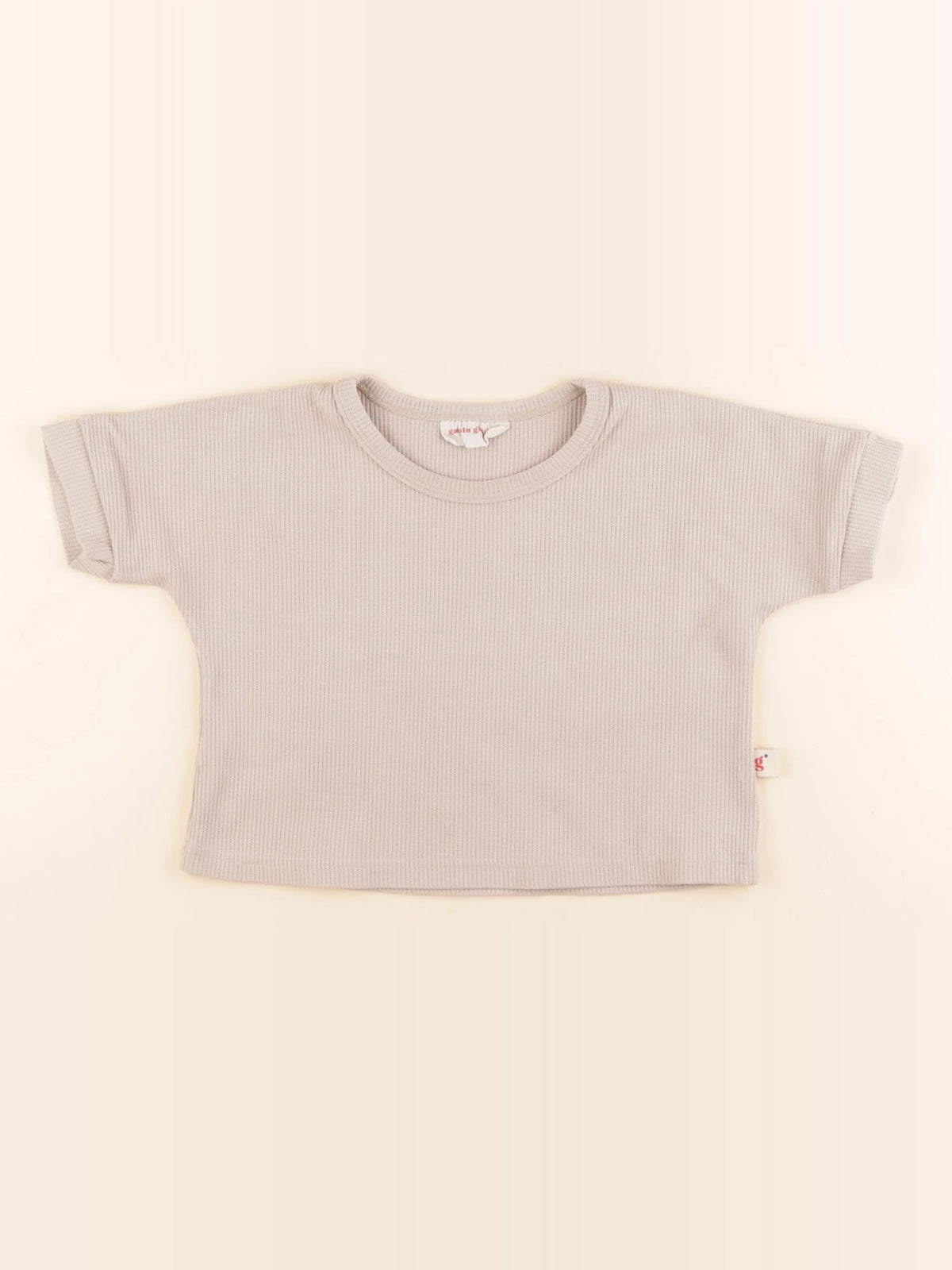 Gamin gamine - tee-shirt beige - 2 ans