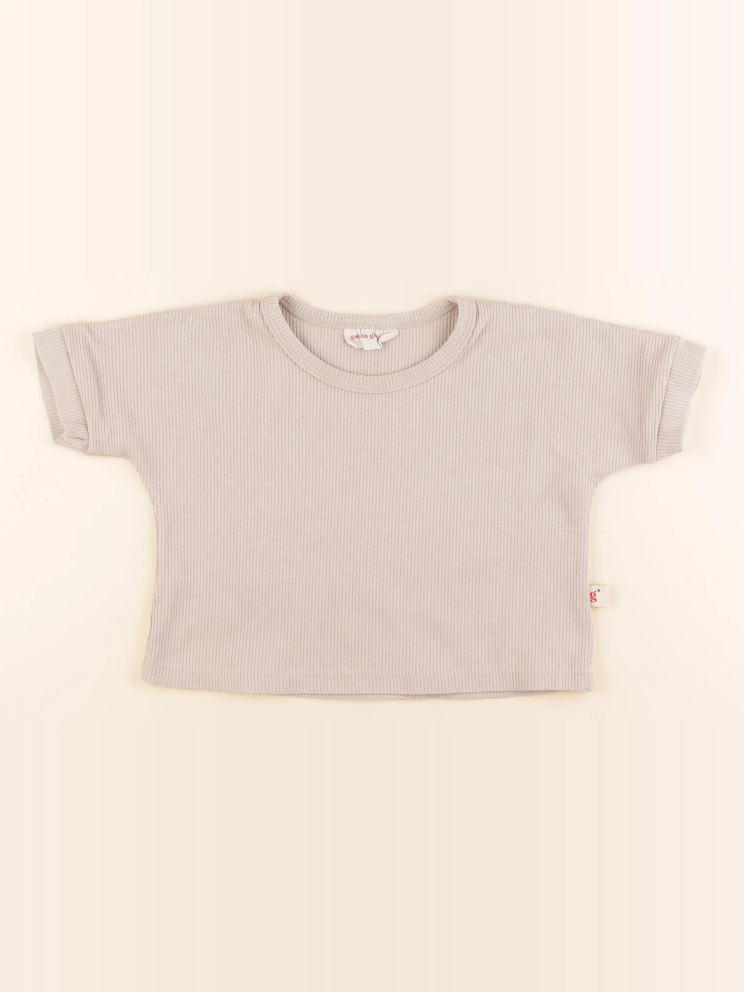 Gamin gamine - tee-shirt beige - 2 ans