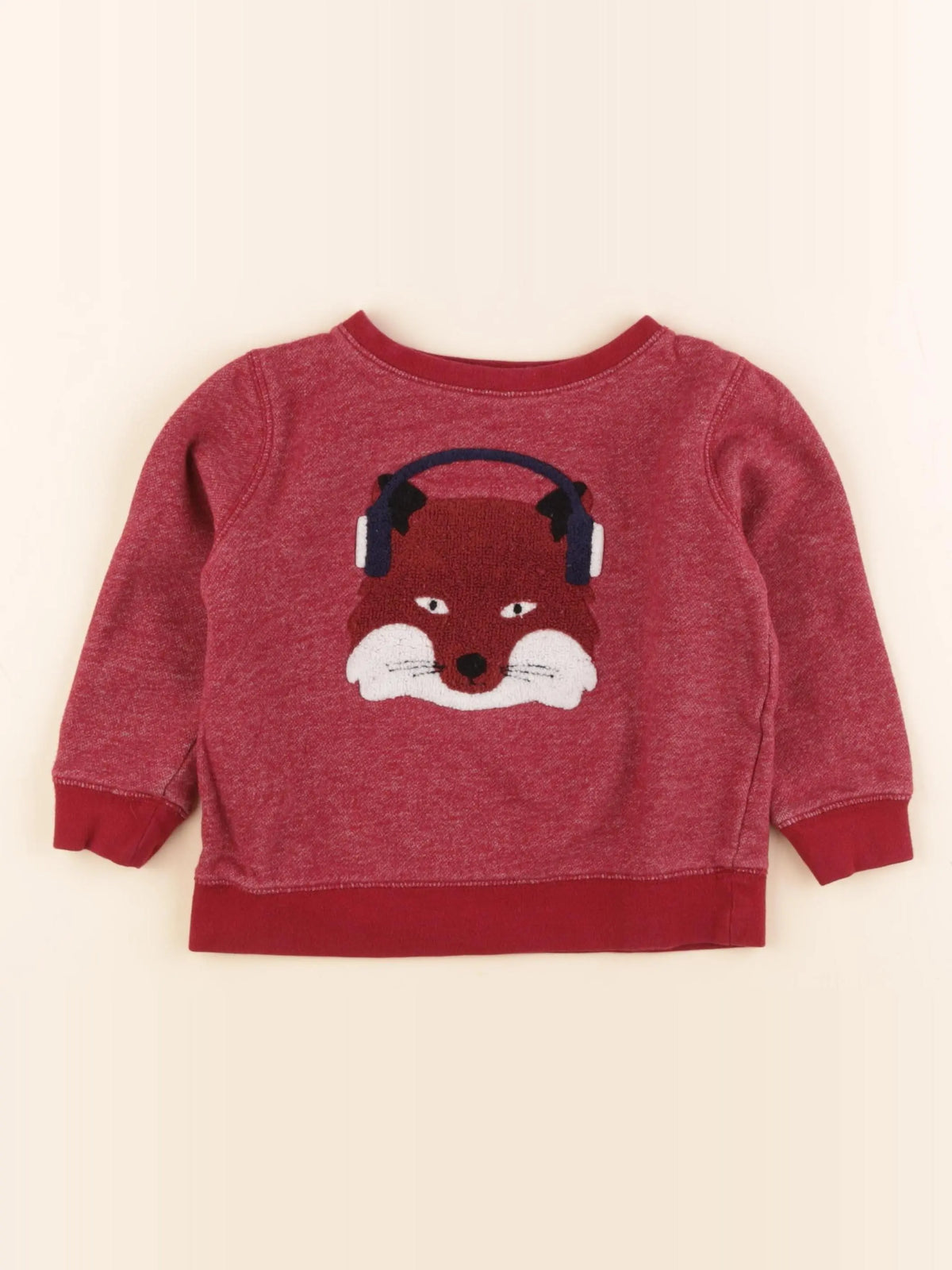 Monoprix - sweat rouge - 4 ans