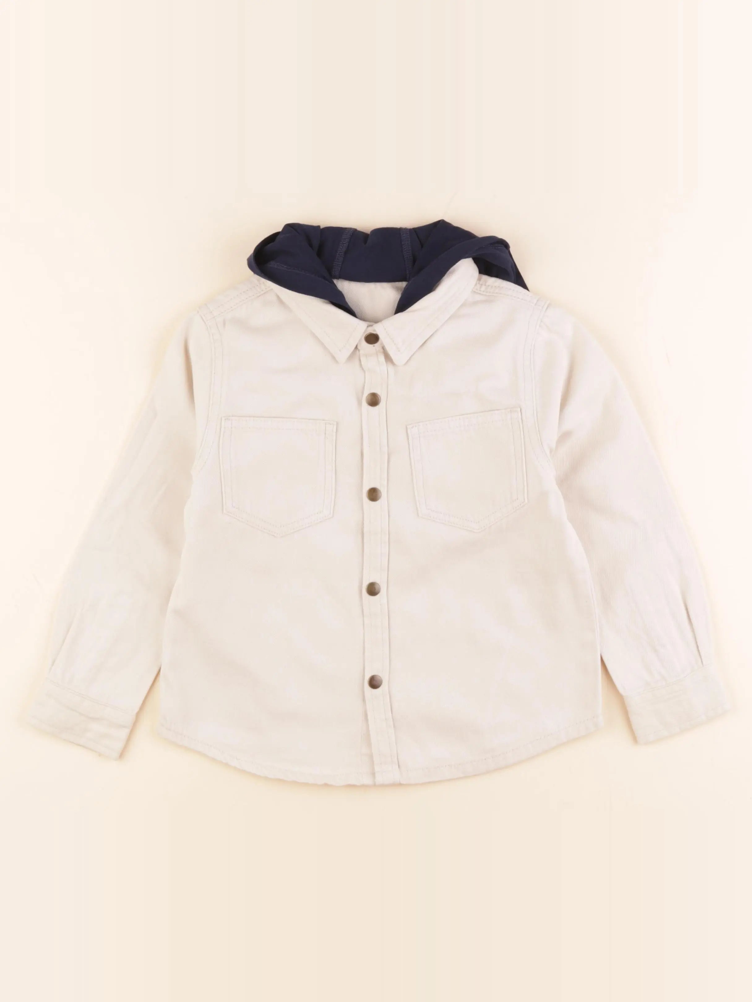 Little Cigogne - chemise beige - 6 ans