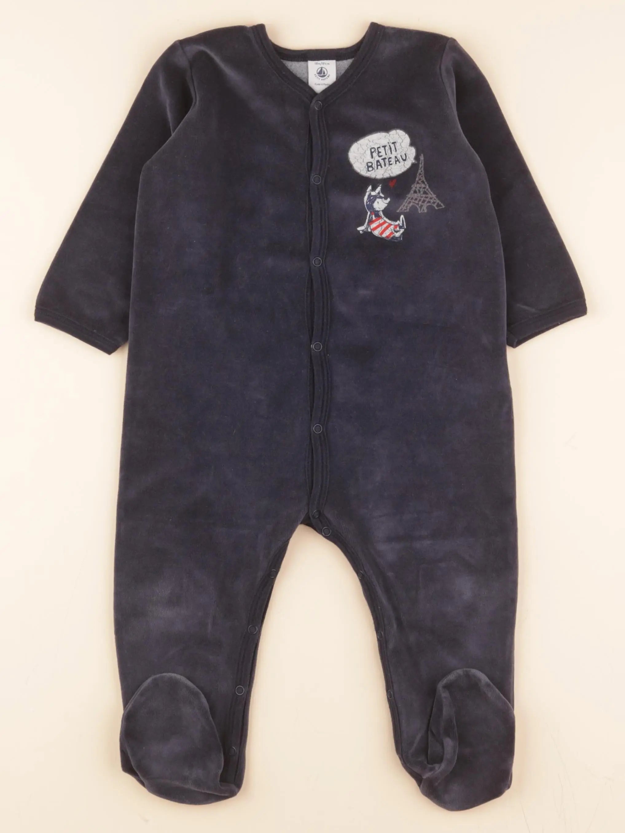 Pyjama velours bleu