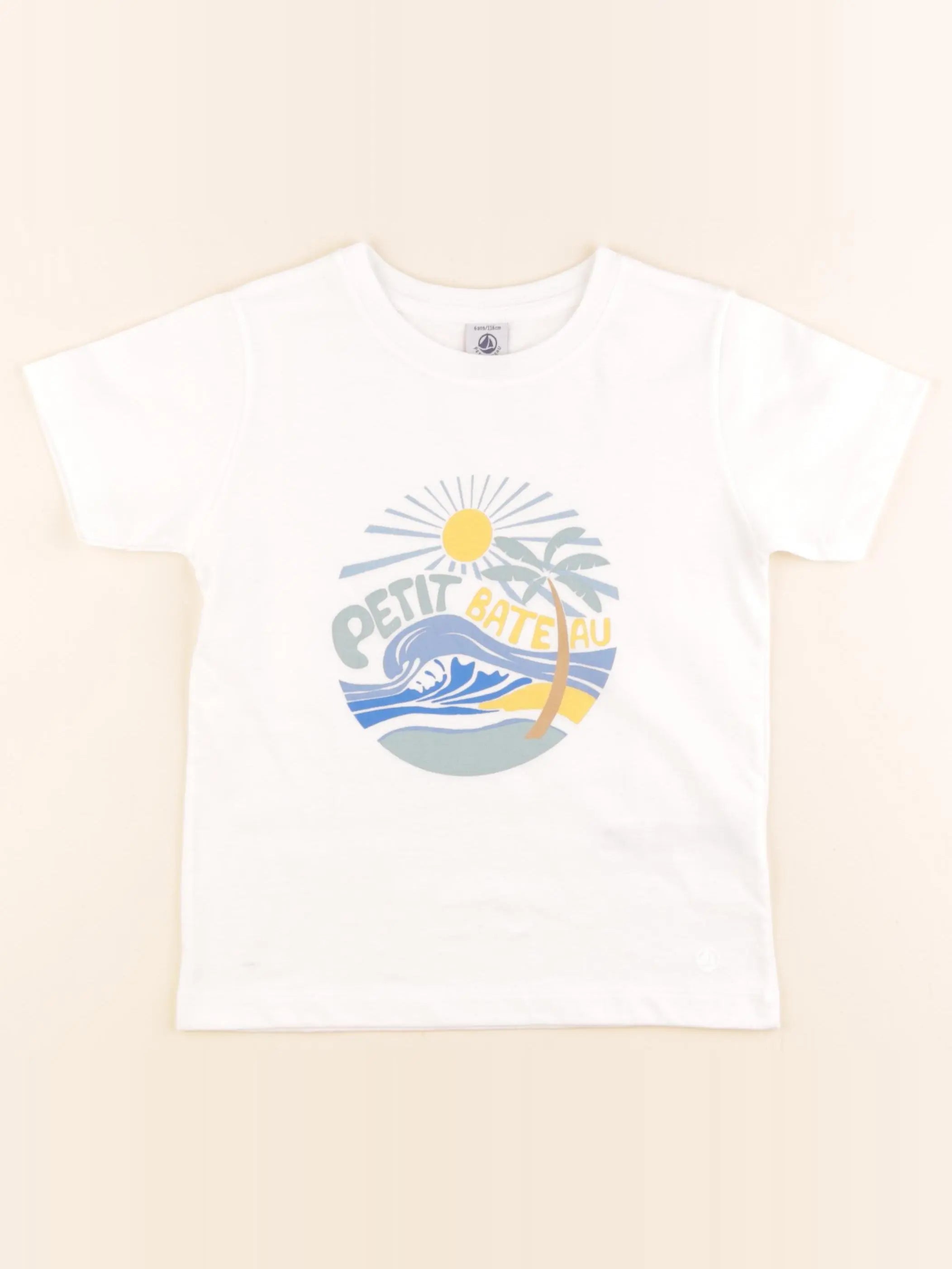 Petit Bateau - tee-shirt blanc - 6 ans