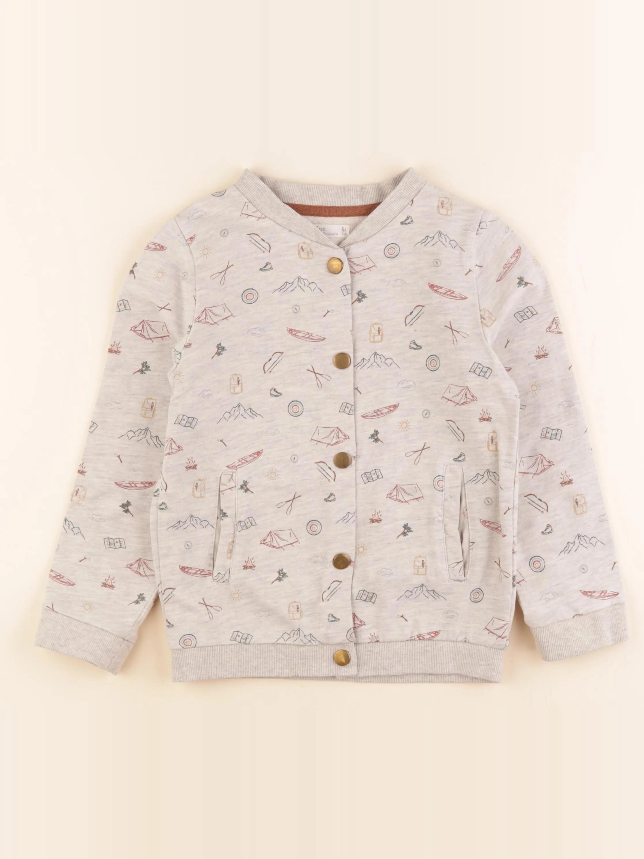 Little Cigogne - sweat beige - 6 ans