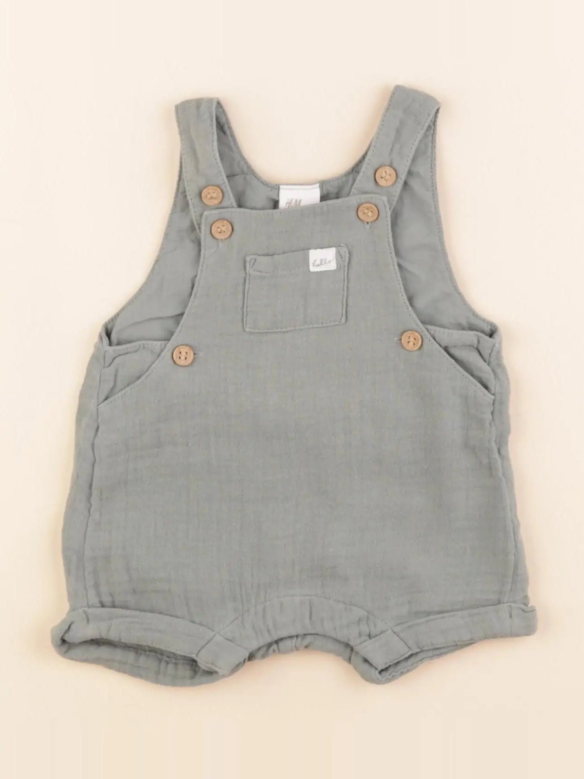 H&M - salopette vert - 0/1 mois
