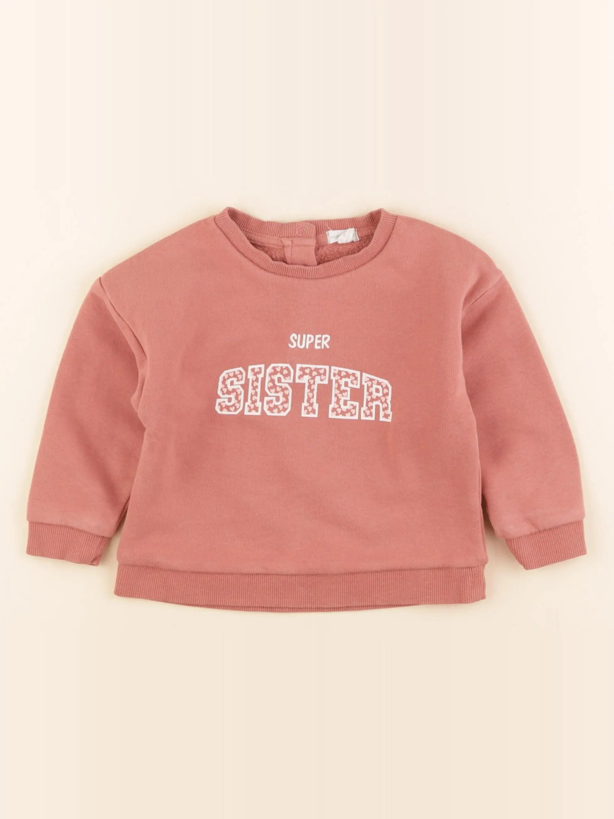 Vertbaudet - sweat rose - 24 mois