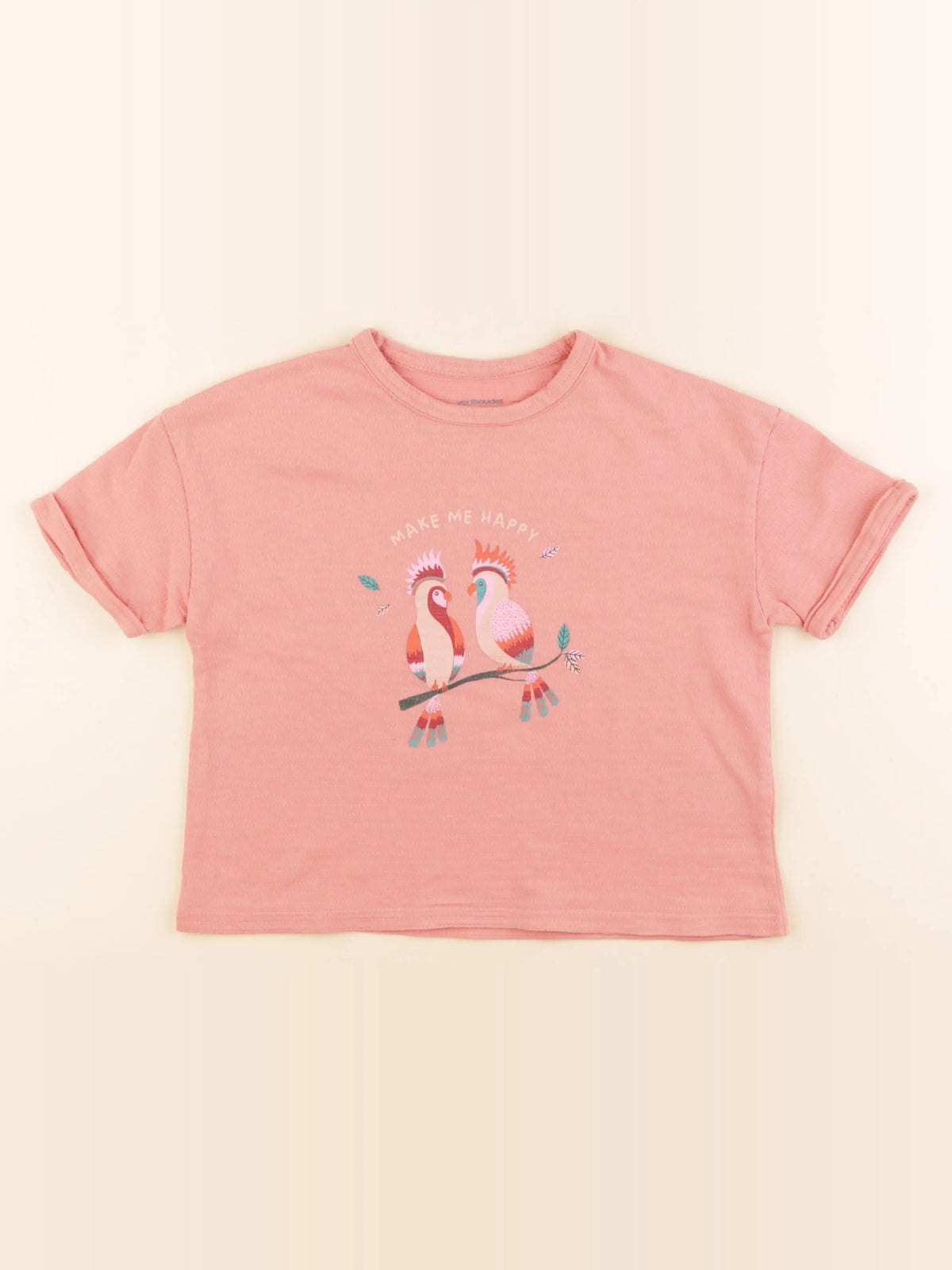 Vertbaudet - tee-shirt rose - 6 ans