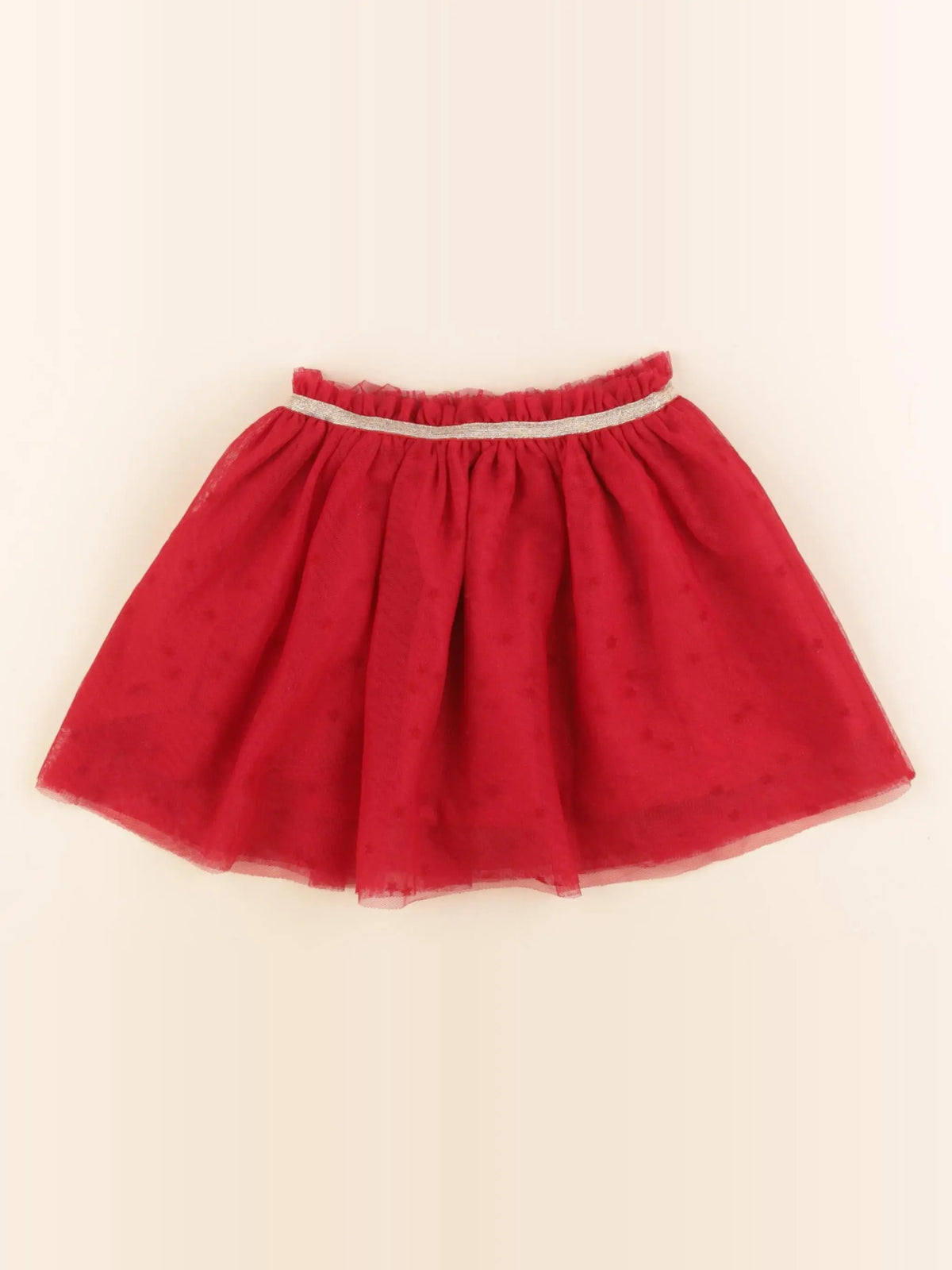 Vertbaudet - jupe rouge - 3 ans