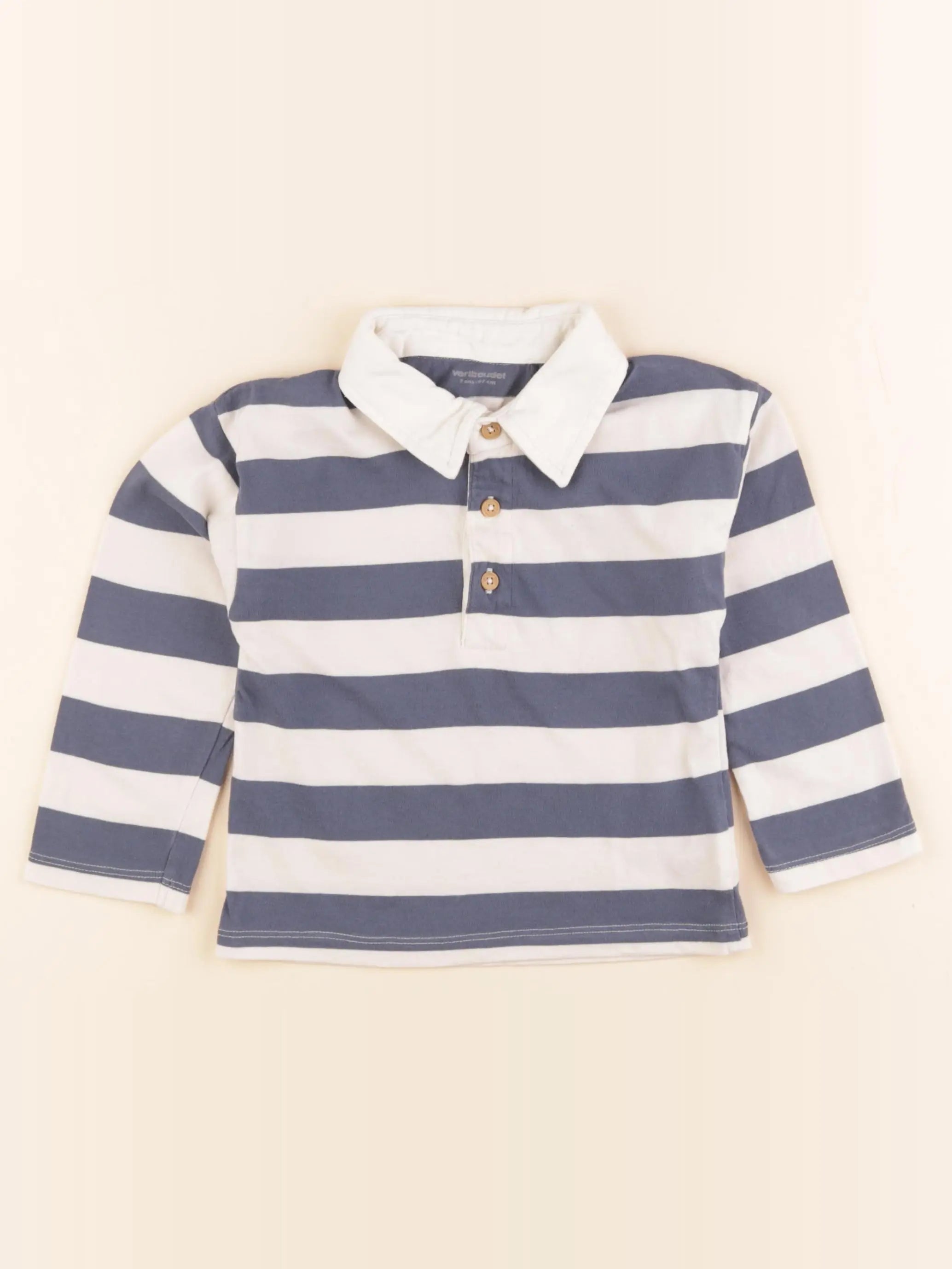 Vertbaudet - polo bleu - 3 ans