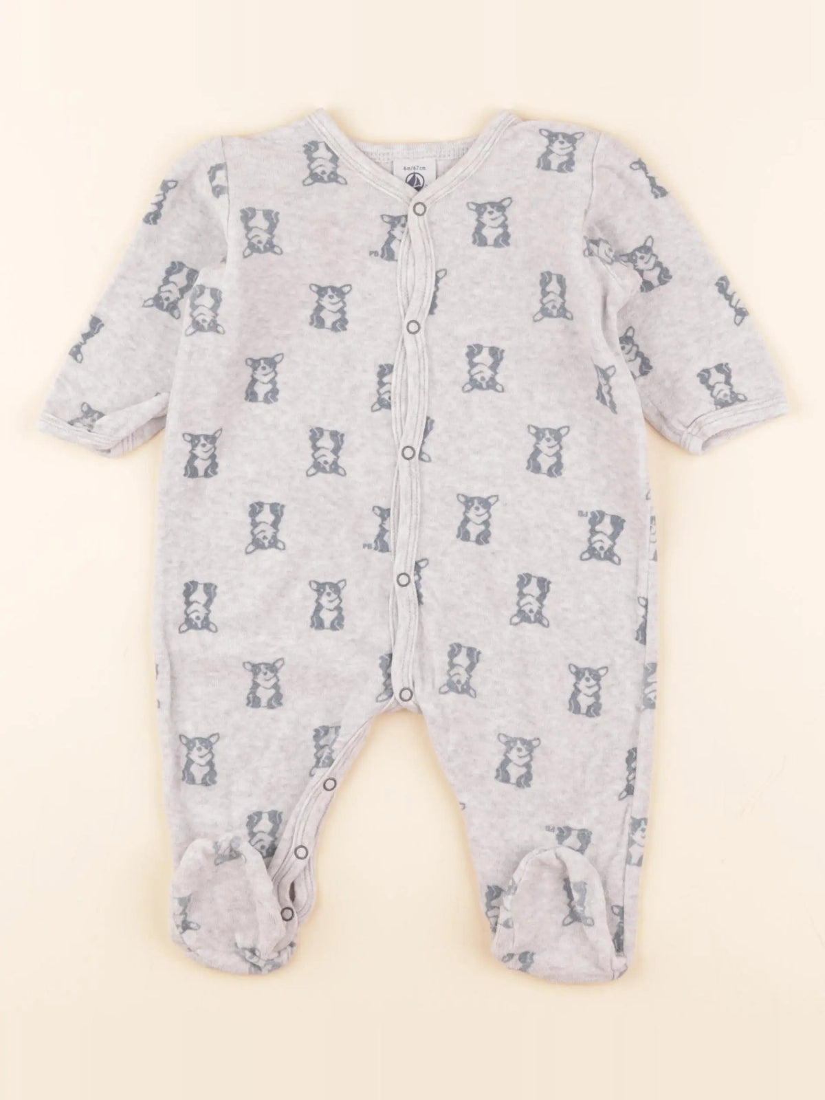 Pyjama velours gris