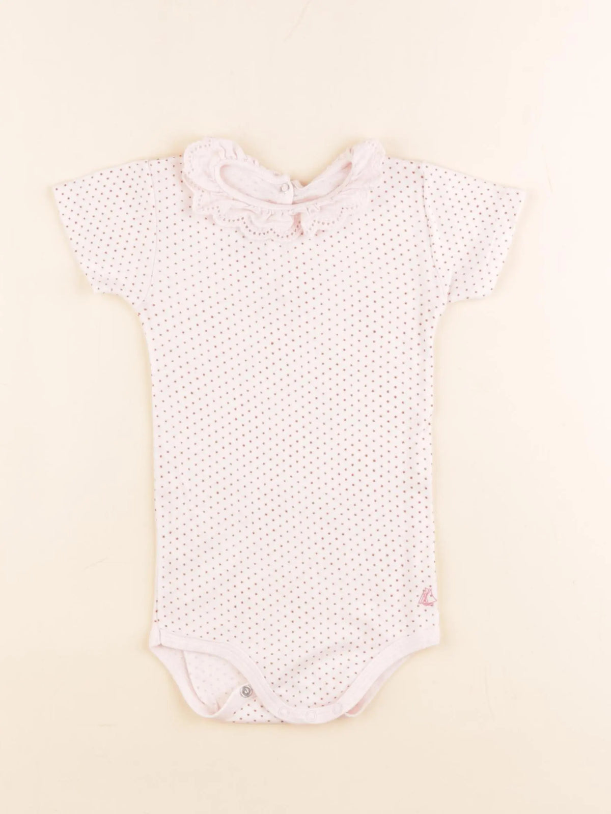 Petit Bateau - body à col rose - 24 mois