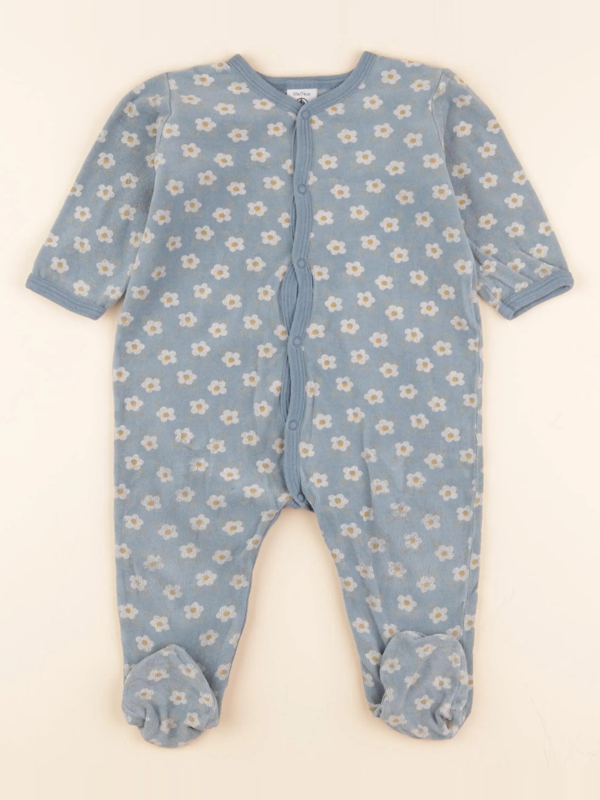 Pyjama velours bleu