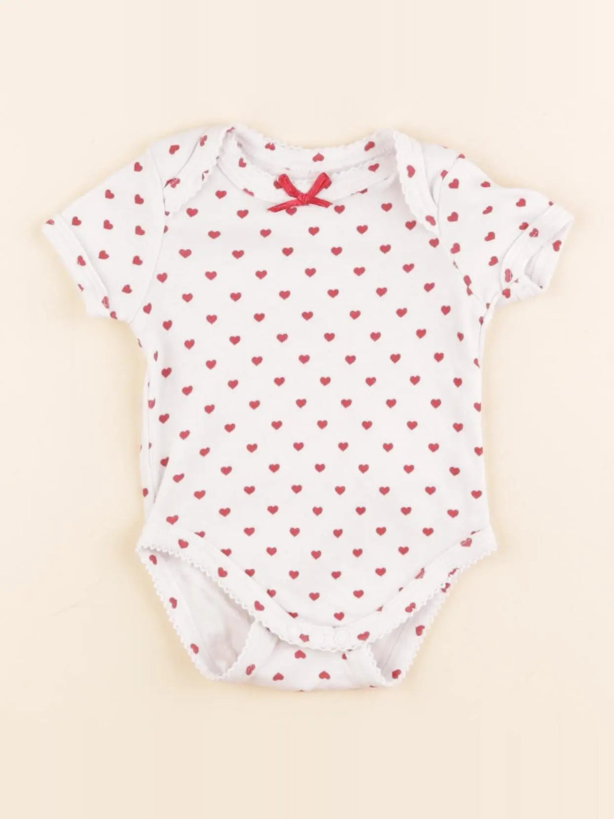 Vertbaudet - body rouge - 1 mois