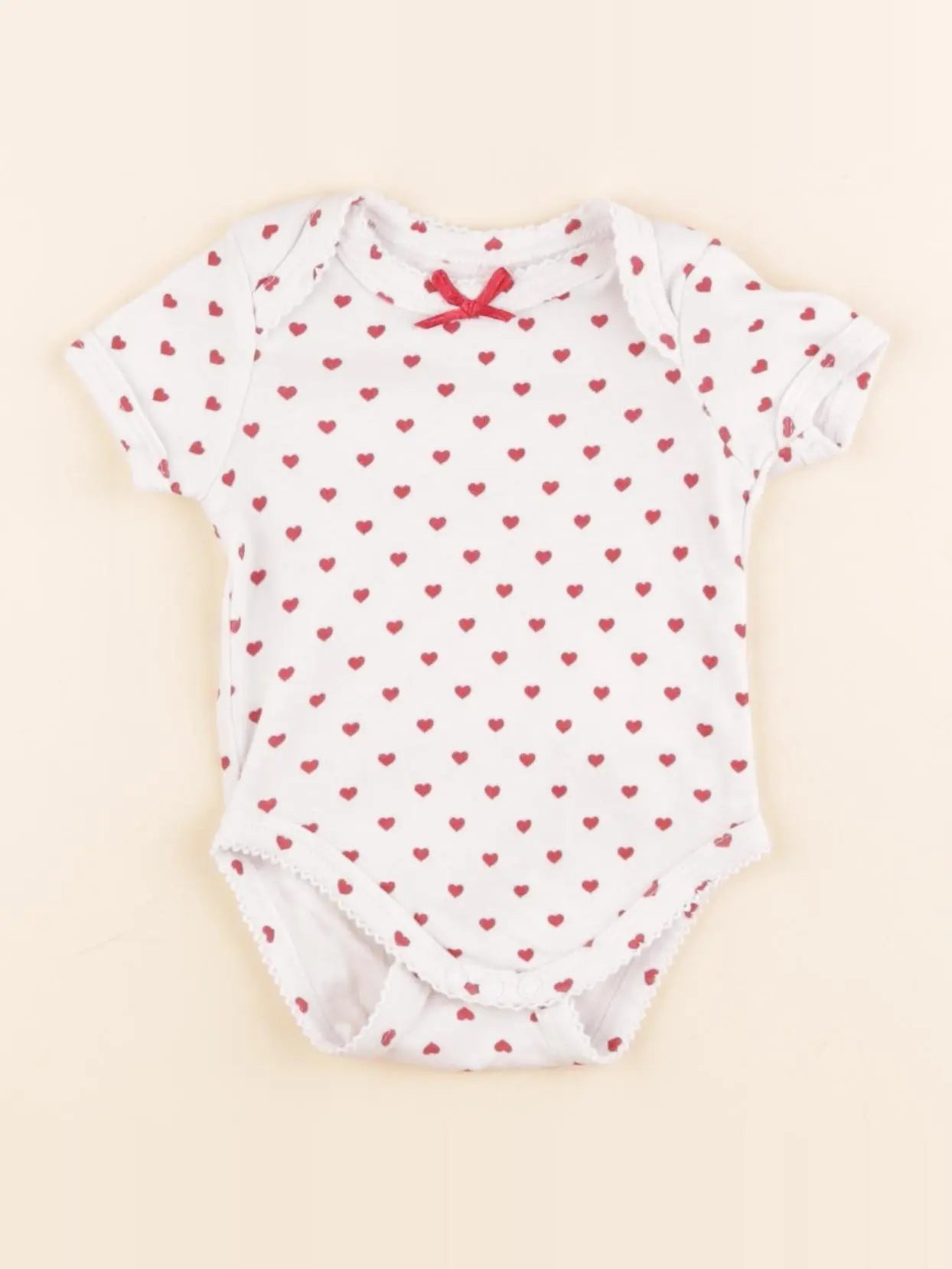 Vertbaudet - body rouge - 1 mois