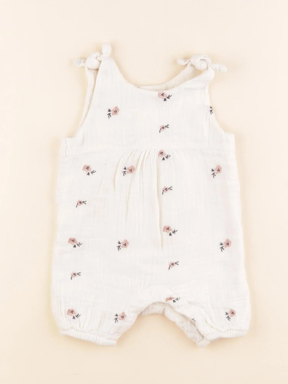 Vertbaudet - combinaison doublé beige - 1 mois